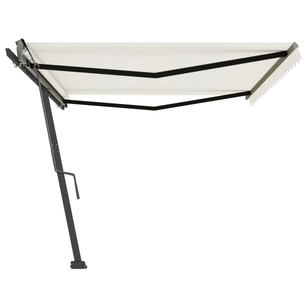 Copertină autonomă retractabilă manual, crem, 500x300 cm GartenMobel Dekor