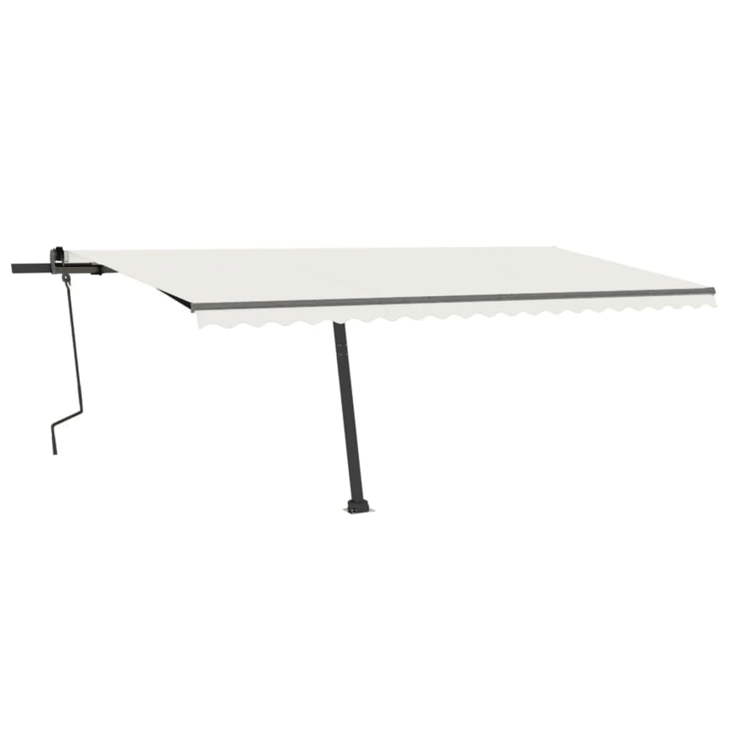 Copertină autonomă retractabilă manual, crem, 500x300 cm GartenMobel Dekor