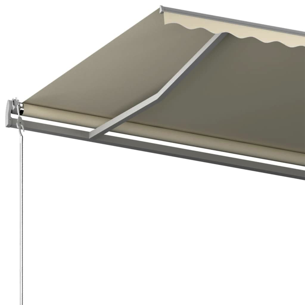 Copertină autonomă retractabilă manual, crem, 500x300 cm GartenMobel Dekor
