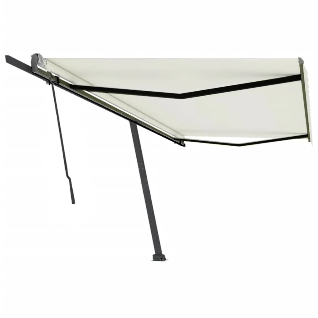 Copertină autonomă retractabilă manual, crem, 500x300 cm GartenMobel Dekor