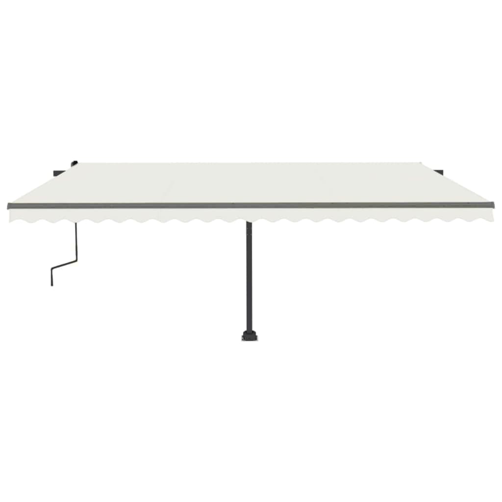 Copertină autonomă retractabilă manual, crem, 500x300 cm GartenMobel Dekor