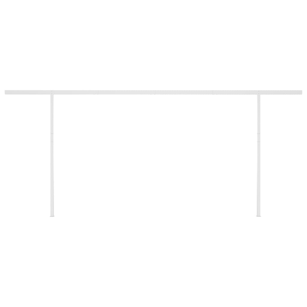 Copertină retractabilă manual, cu LED, crem, 5x3 m GartenMobel Dekor