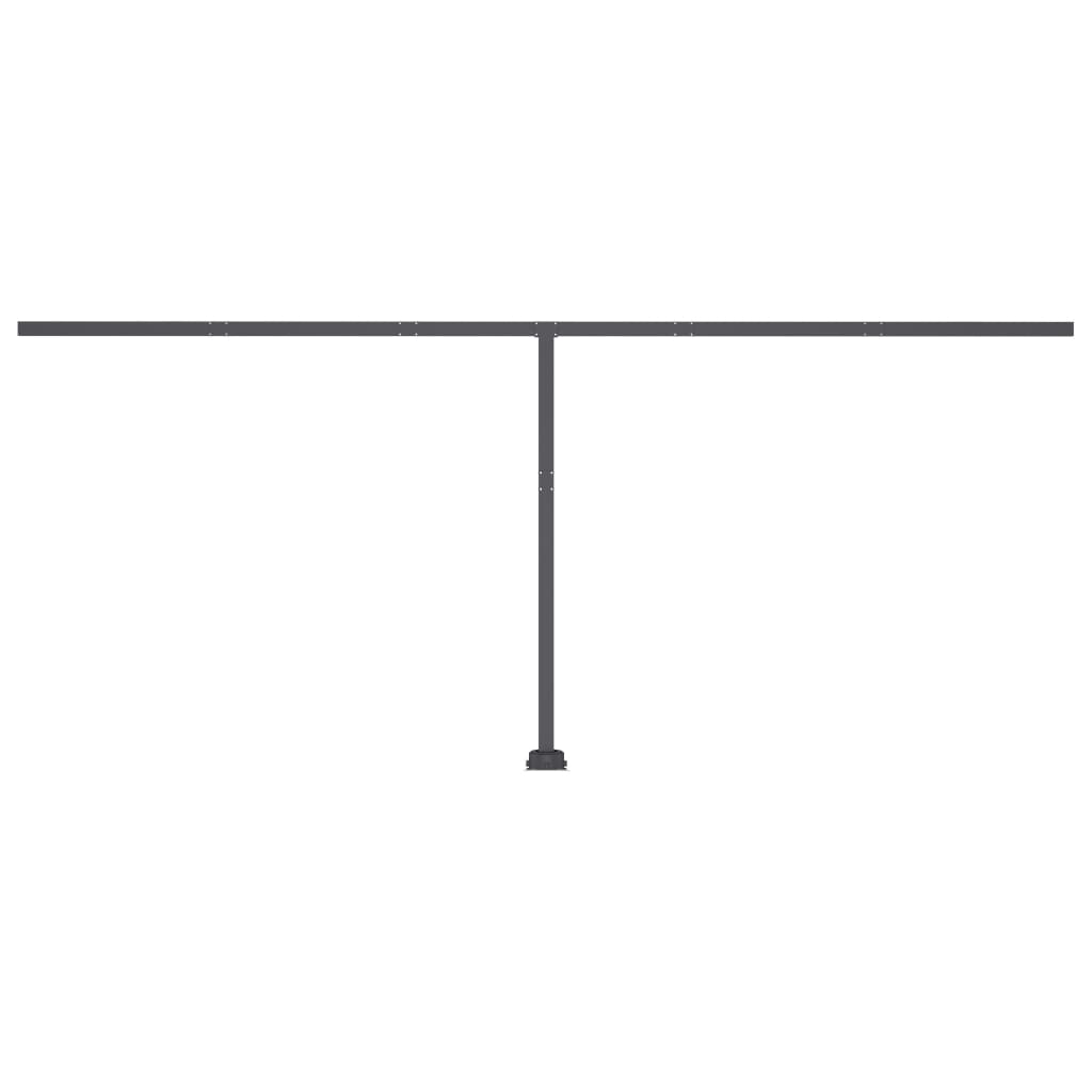 Copertină retractabilă manual cu LED, crem, 500x300 cm GartenMobel Dekor