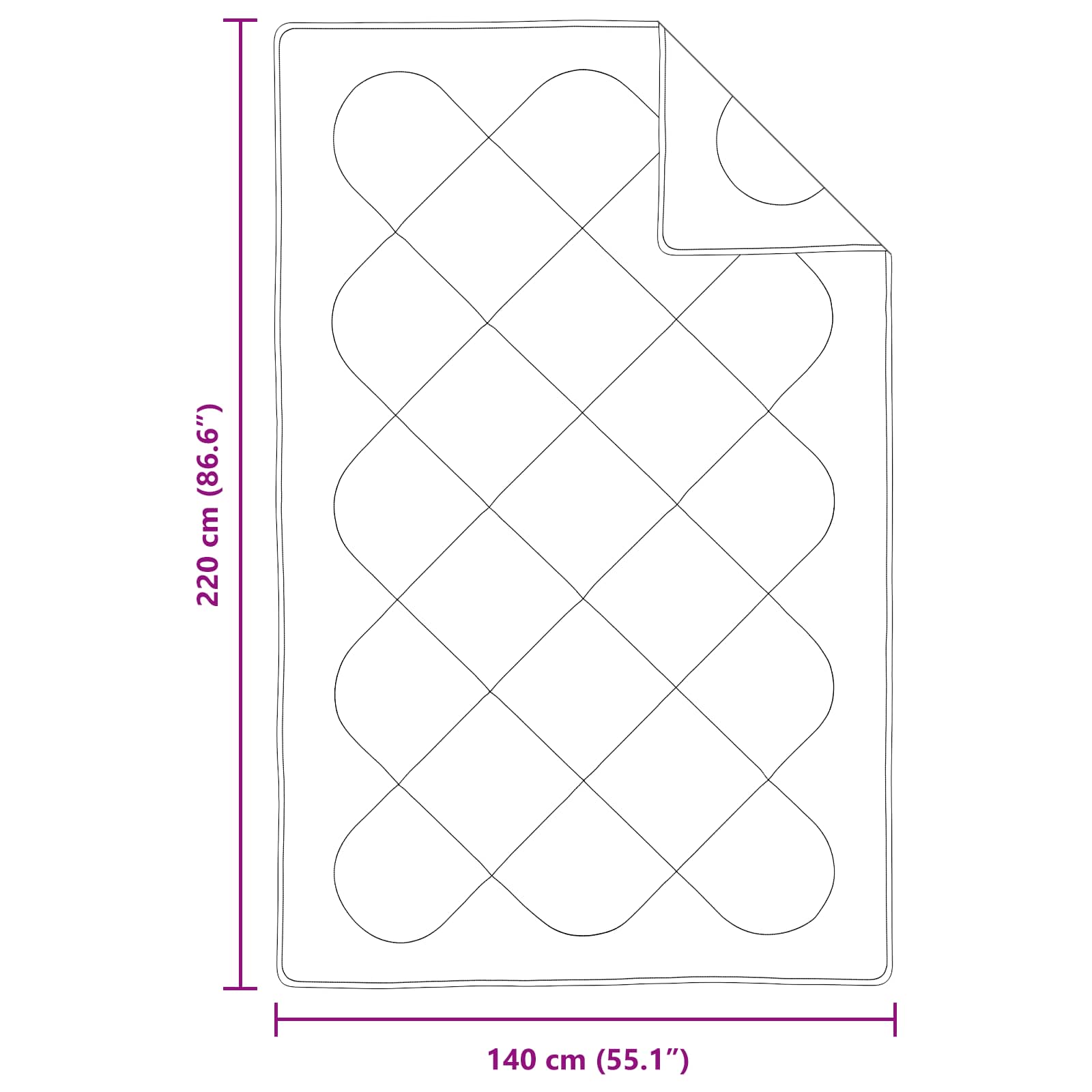 Set de Pături cu pernă 2 pcs Alb Microfibră GartenMobel Dekor