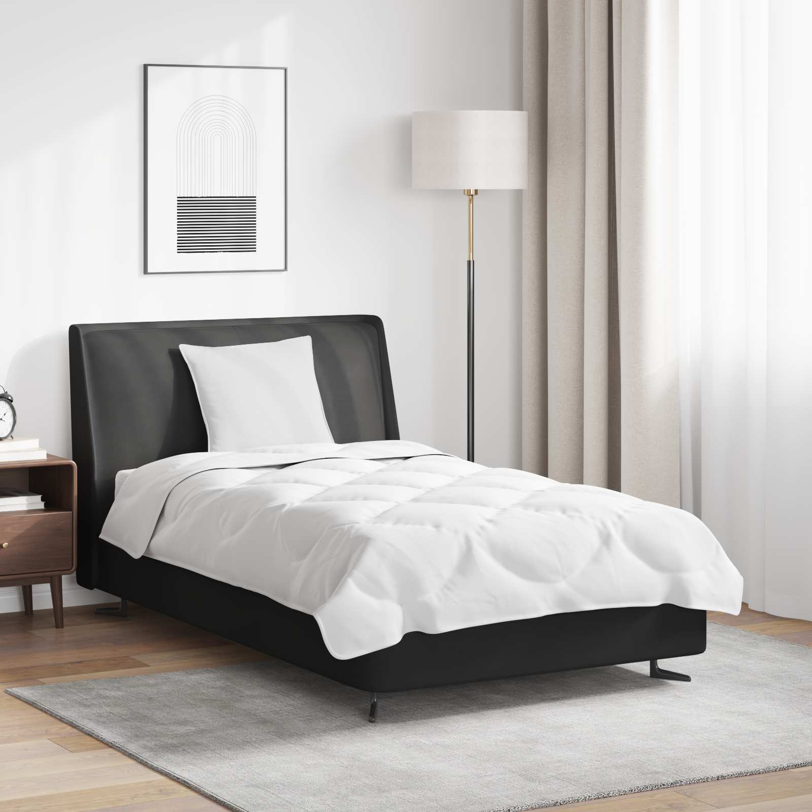 Set de Pături cu pernă 2 pcs Alb Microfibră GartenMobel Dekor