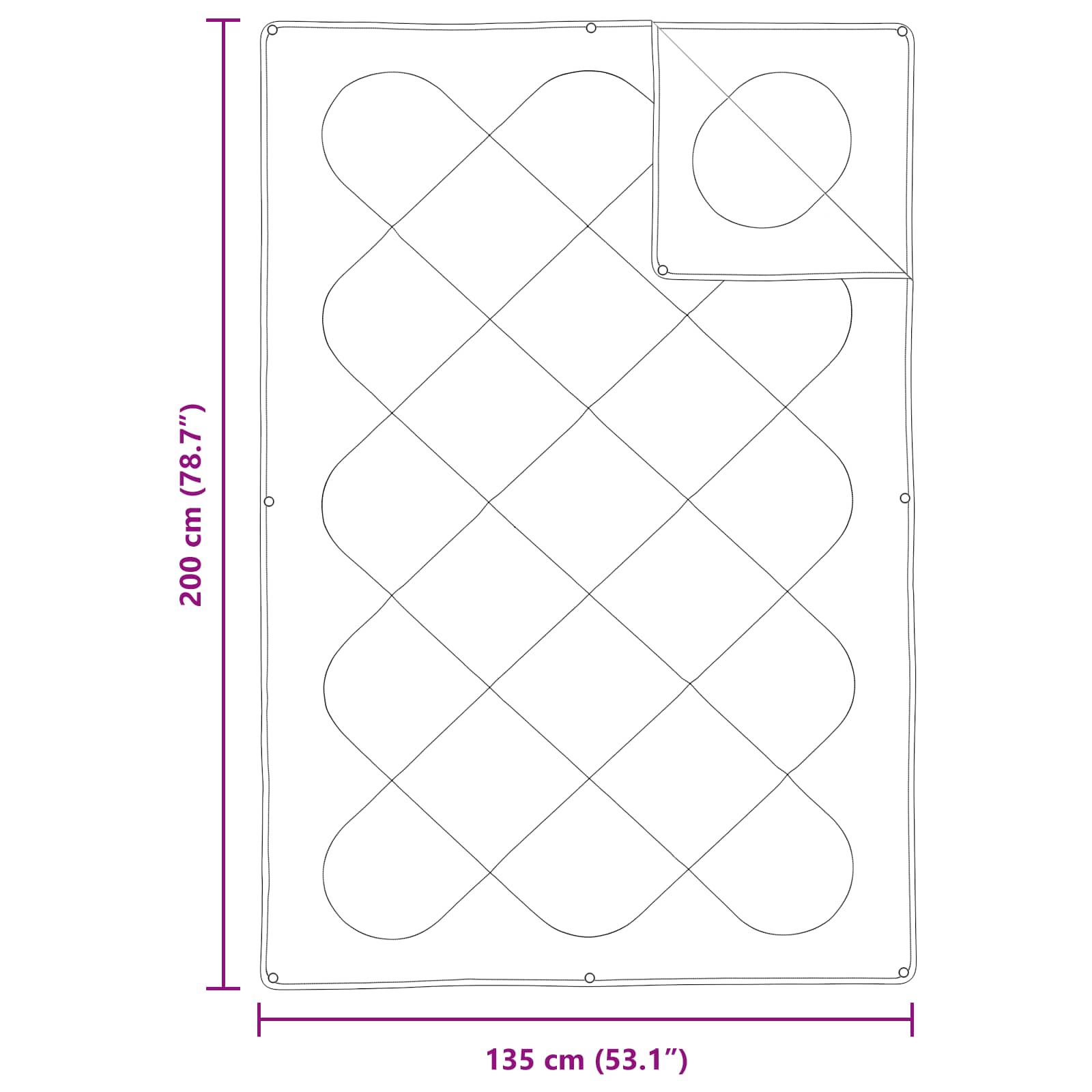 Set de Pături cu pernă 2 pcs Alb Microfibră GartenMobel Dekor