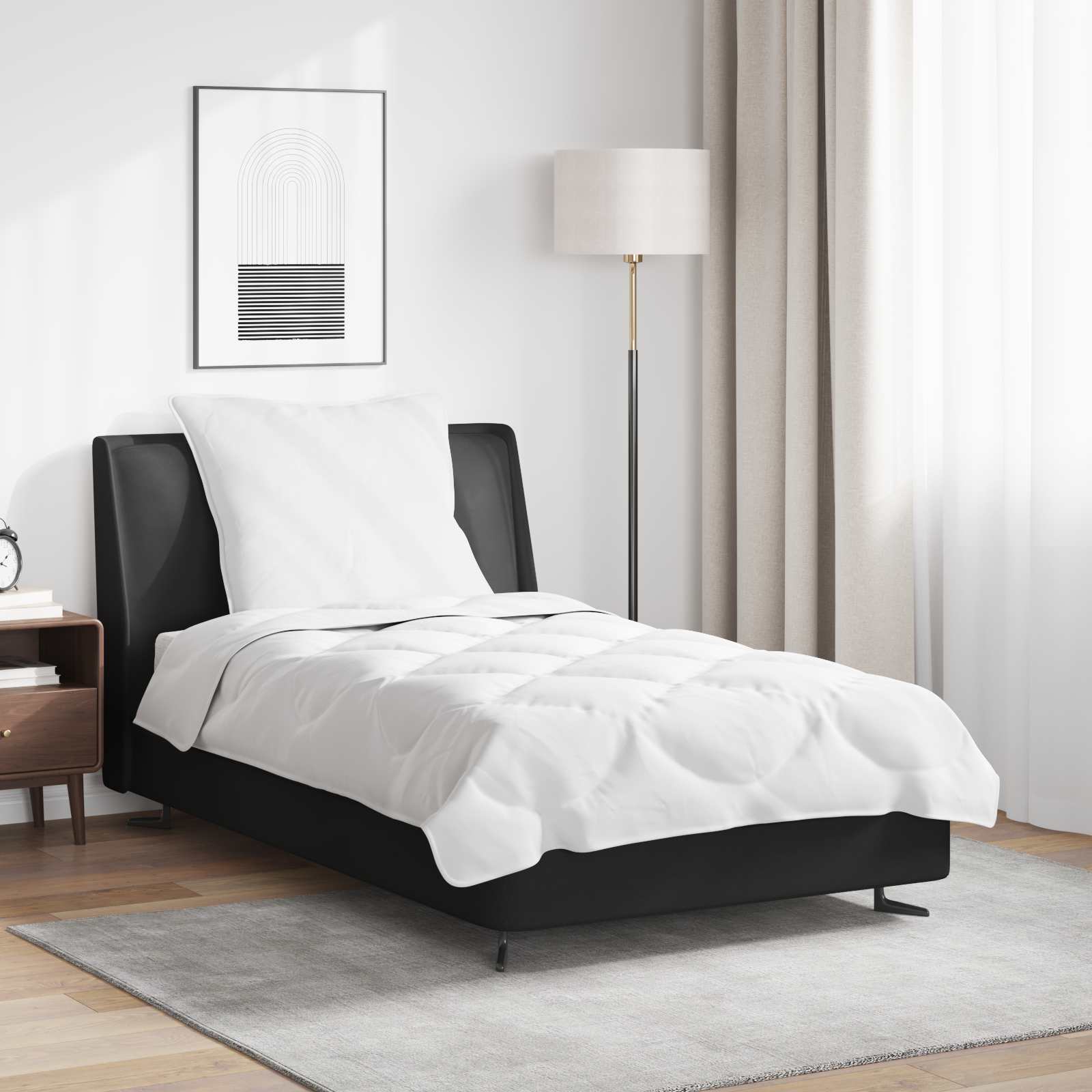 Set de Pături cu pernă 2 pcs Alb Microfibră GartenMobel Dekor