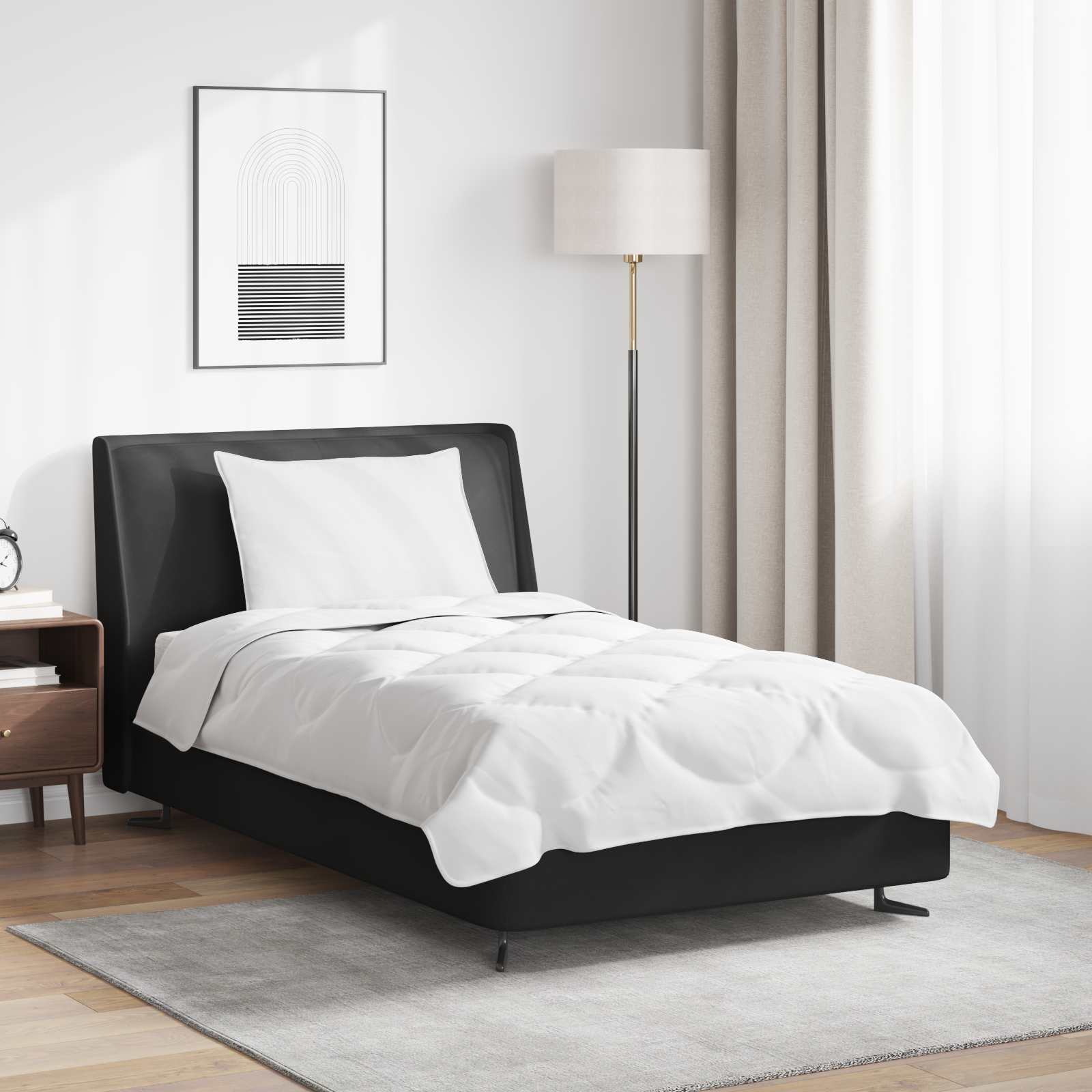 Set de Pături cu pernă 2 pcs Alb Microfibră GartenMobel Dekor