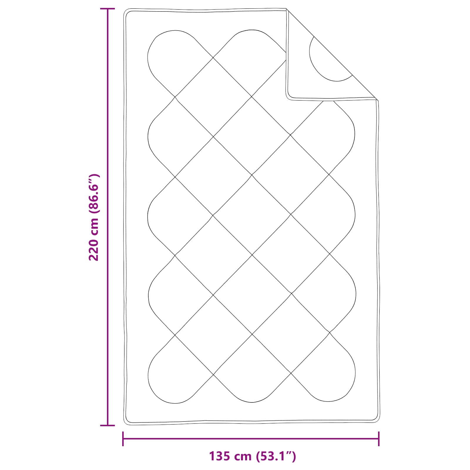 Set de Pături cu pernă 2 pcs Alb Microfibră GartenMobel Dekor