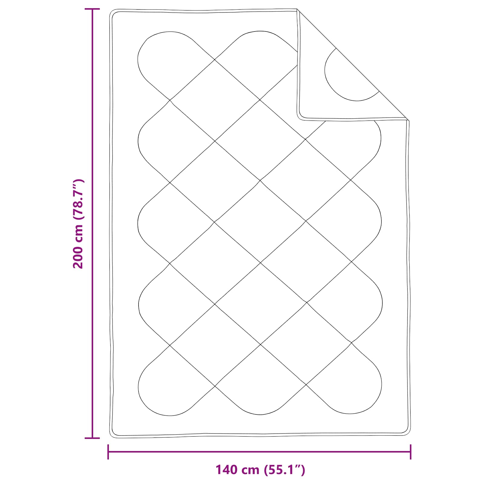 Set de Pături cu pernă 2 pcs Alb Microfibră GartenMobel Dekor