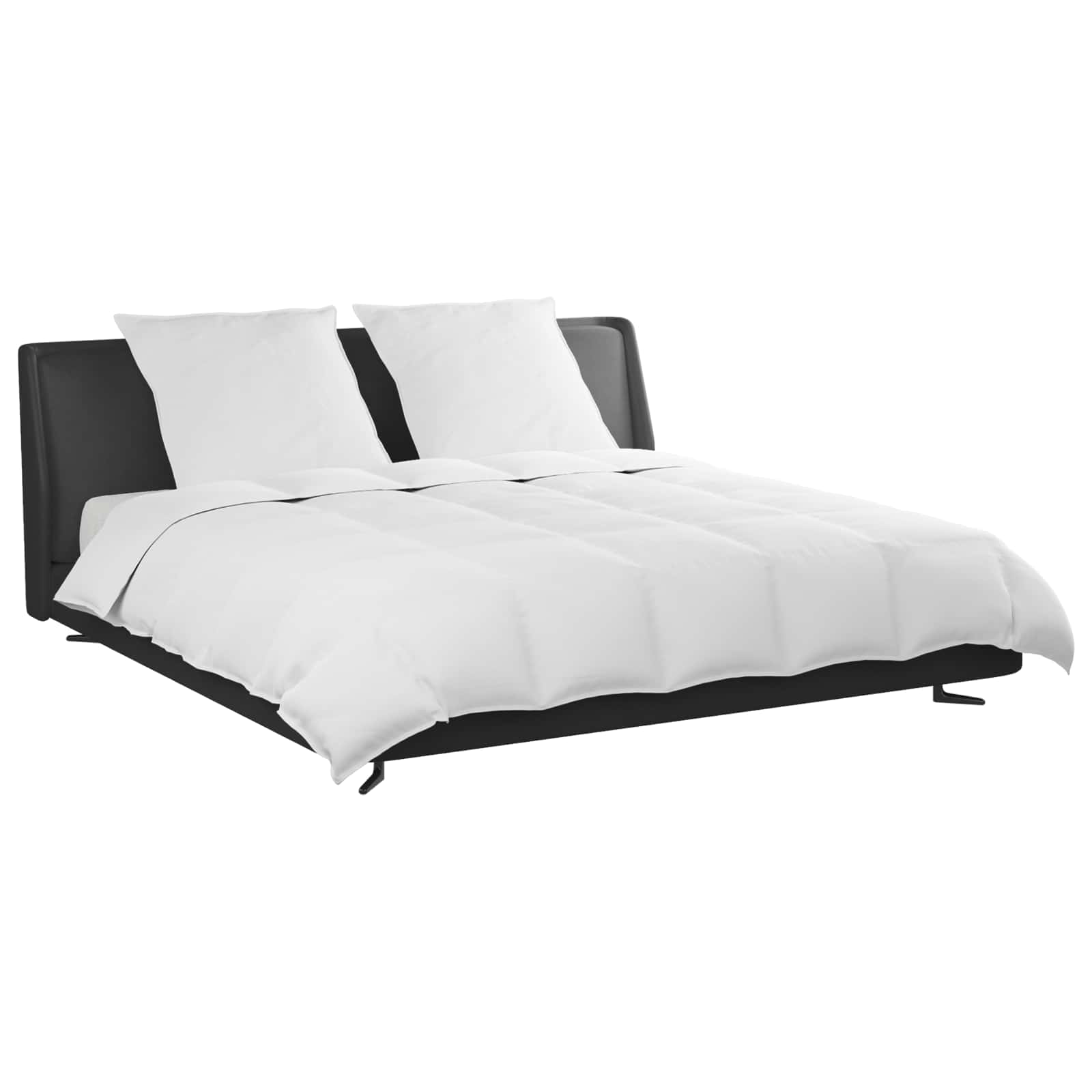 Set de Pături cu pernă 3 pcs Alb Pene de rață GartenMobel Dekor