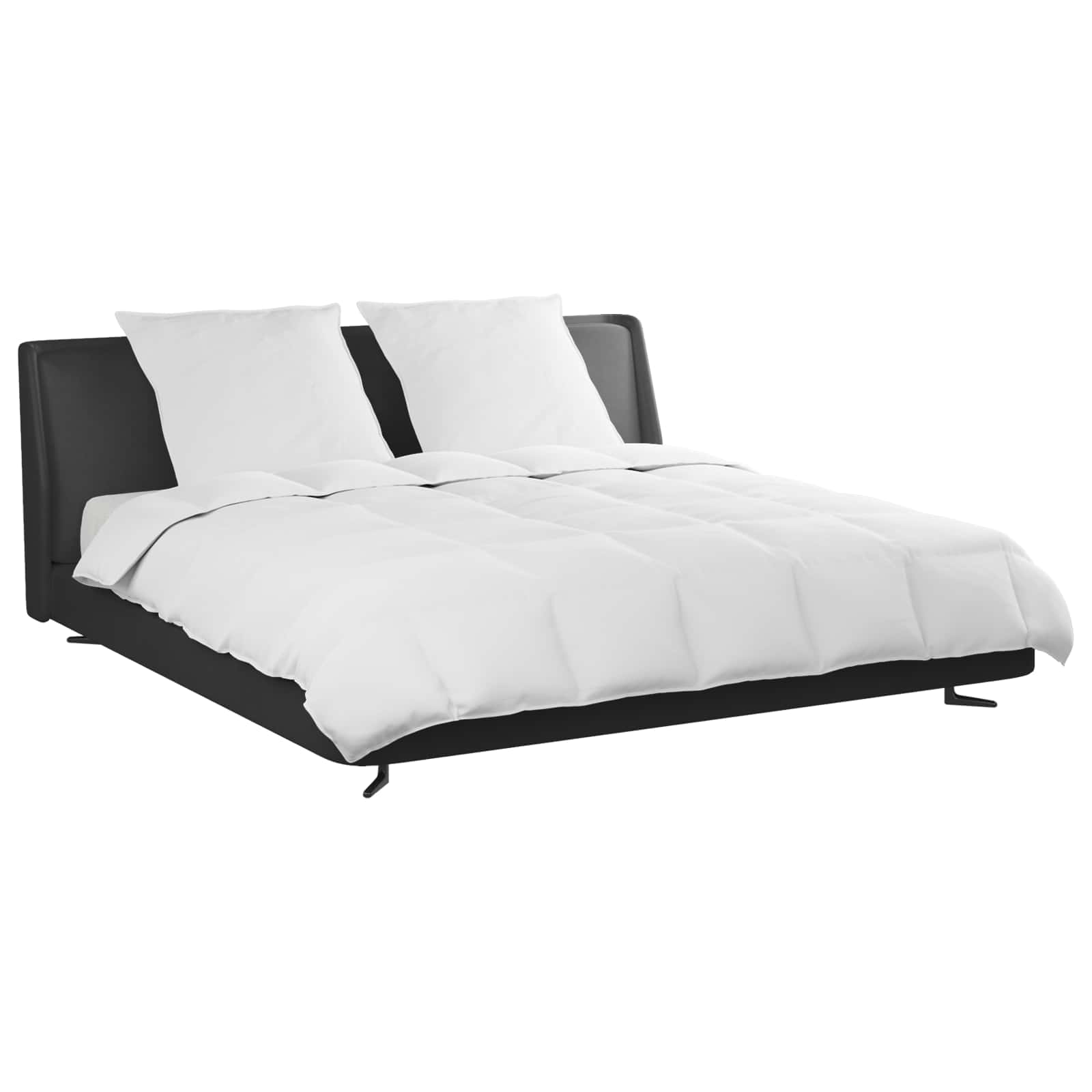 Set de Pături cu pernă 3 pcs Alb Pene de rață GartenMobel Dekor