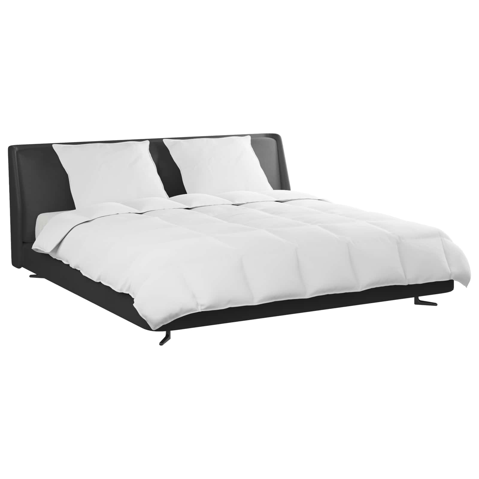 Set de Pături cu pernă 3 pcs Alb Pene de rață GartenMobel Dekor