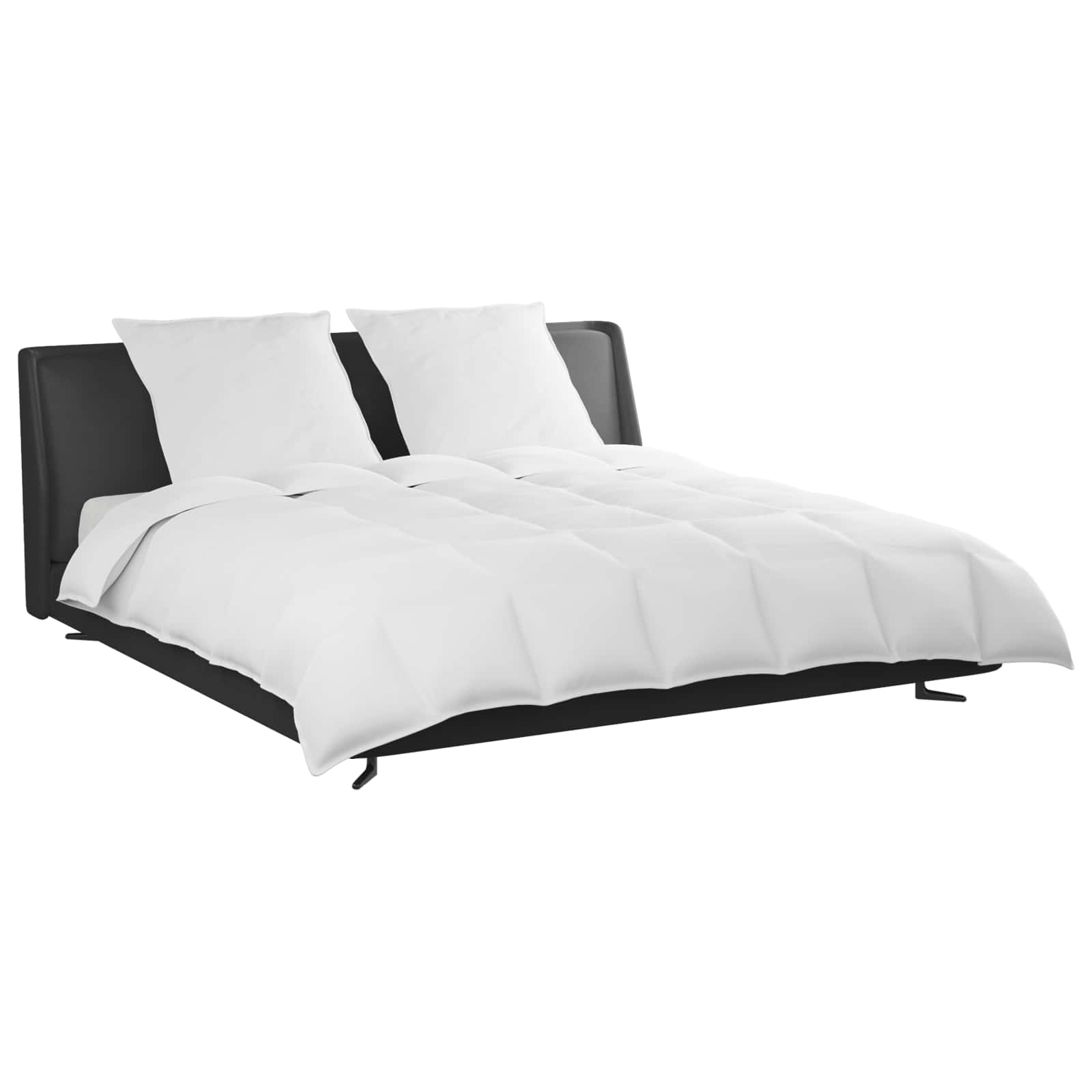 Set de Pături cu pernă 3 pcs Alb Pene de rață GartenMobel Dekor