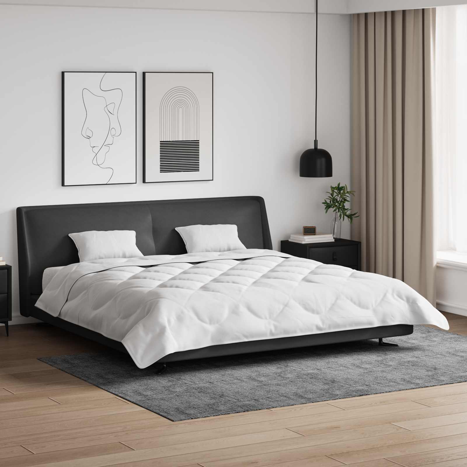 Pilotă de vară cu pernă 3 pcs Alb Microfibră GartenMobel Dekor