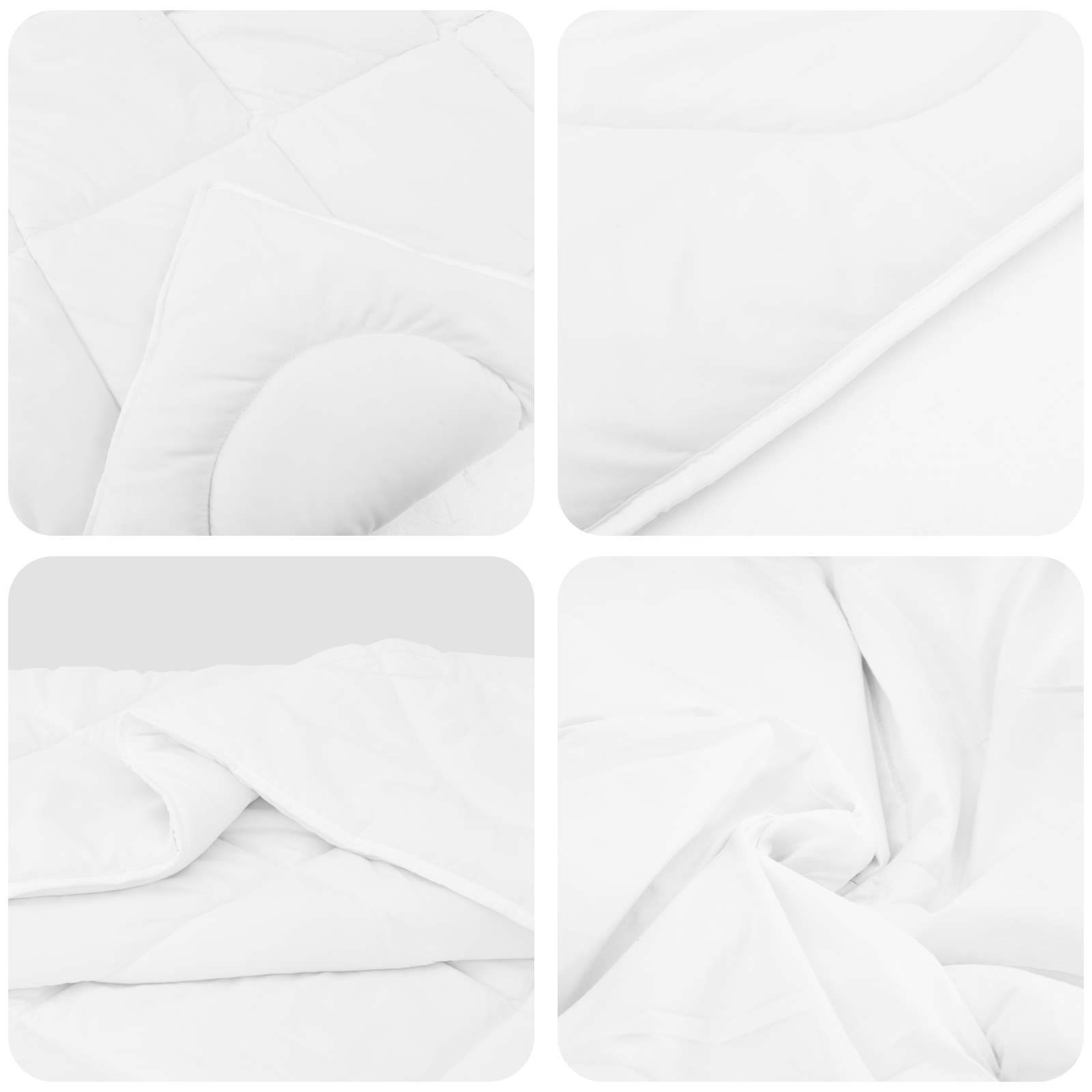 Duvet de iarnă cu pernă 3 pcs Alb Microfibră GartenMobel Dekor