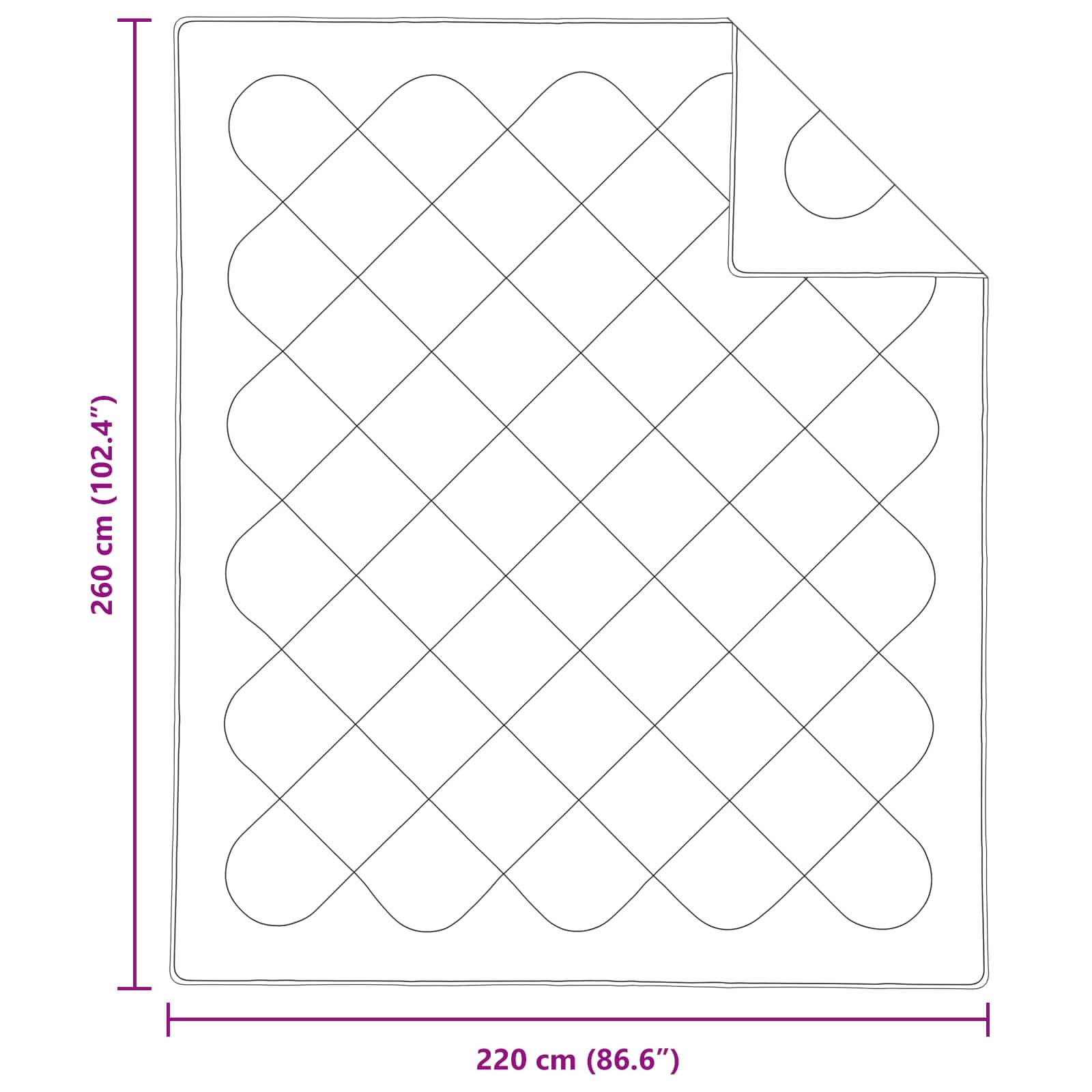 Duvet de iarnă cu pernă 3 pcs Alb Microfibră GartenMobel Dekor
