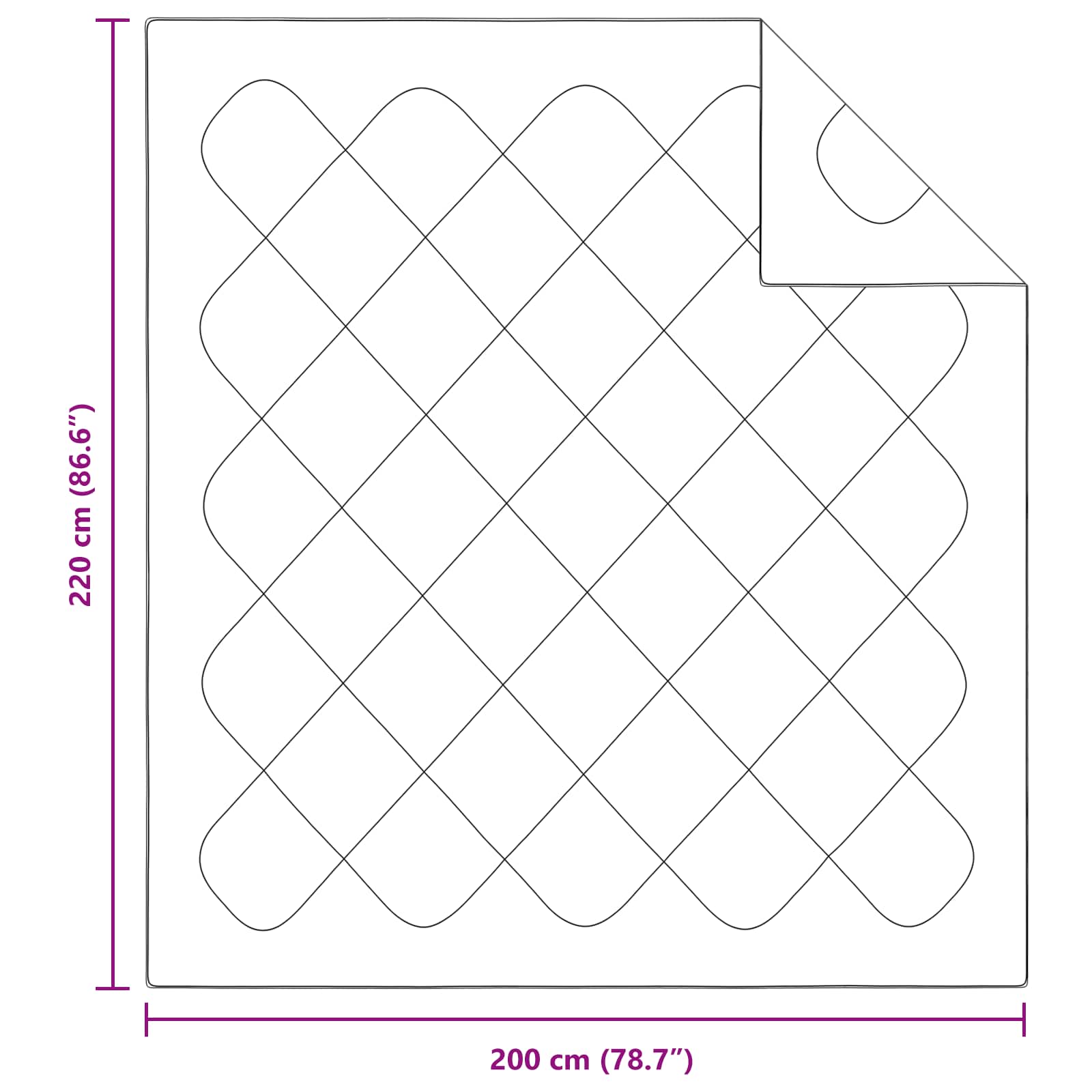 Duvet de iarnă cu pernă 3 pcs Alb Microfibră GartenMobel Dekor