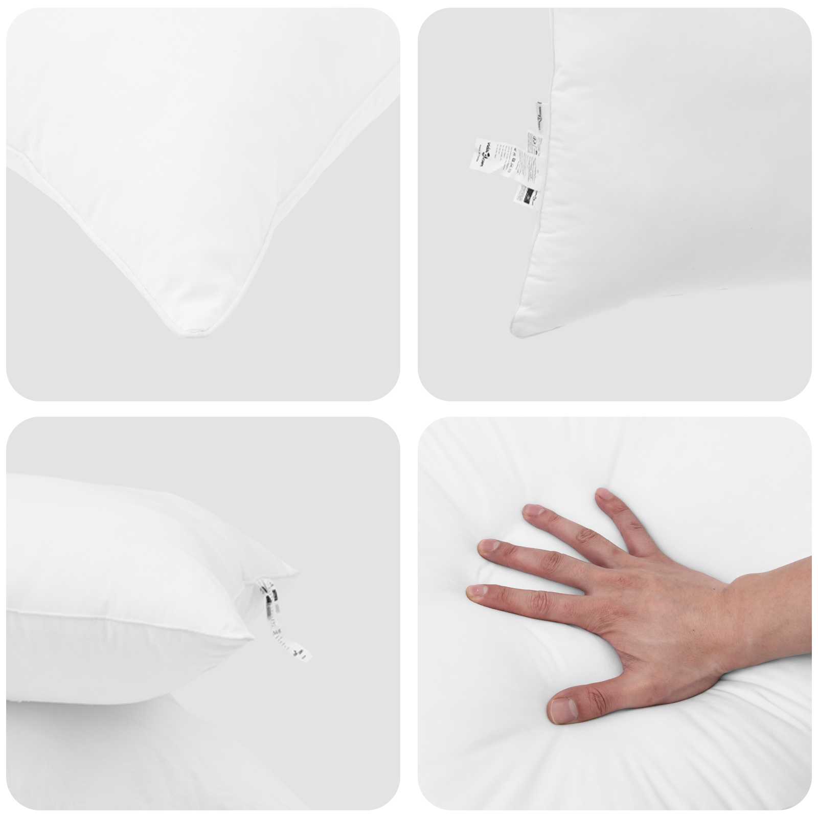 Duvet cu perne cu pernă 3 pcs Alb Microfibră și Pene de Rață GartenMobel Dekor