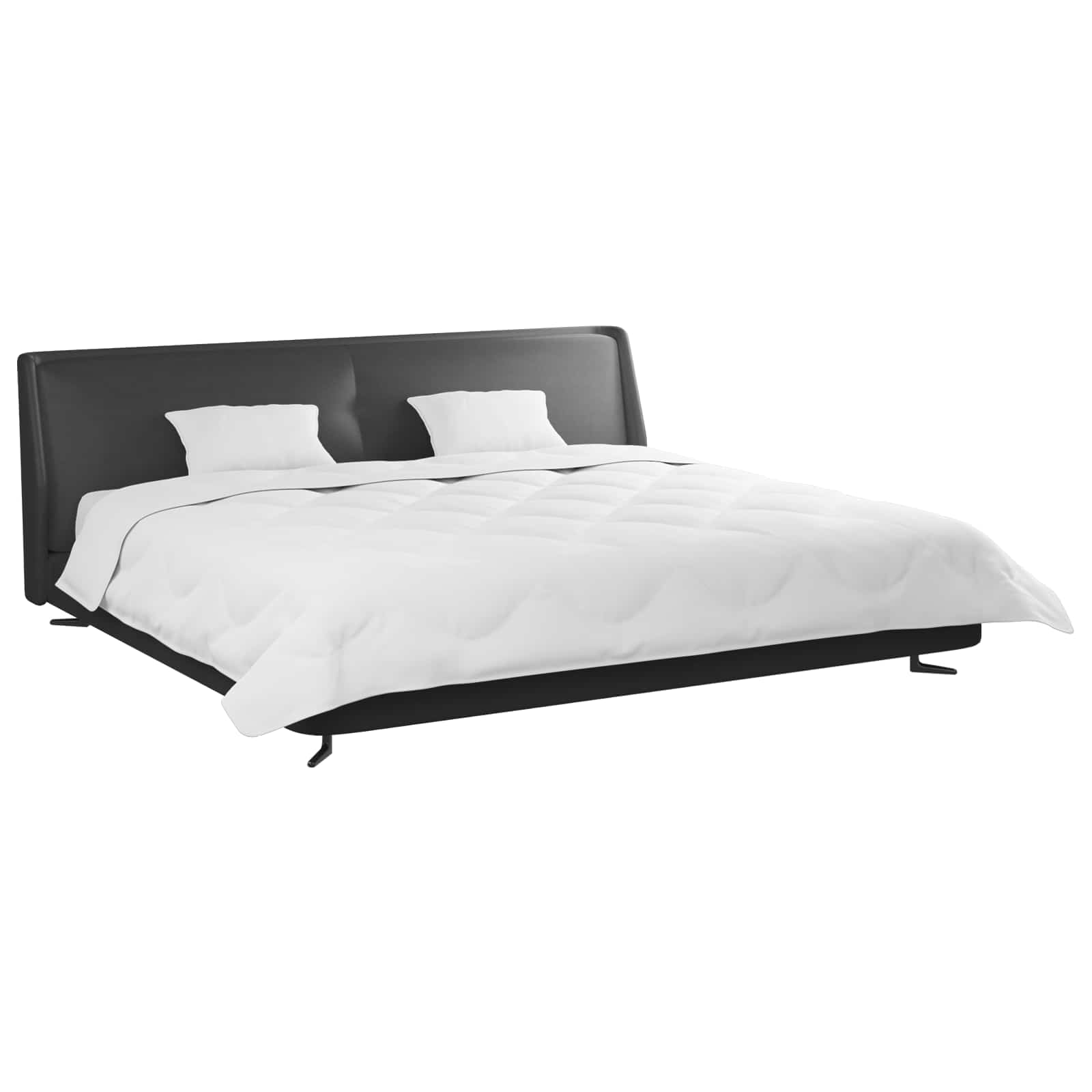 Duvet cu perne cu pernă 3 pcs Alb Microfibră și Pene de Rață GartenMobel Dekor