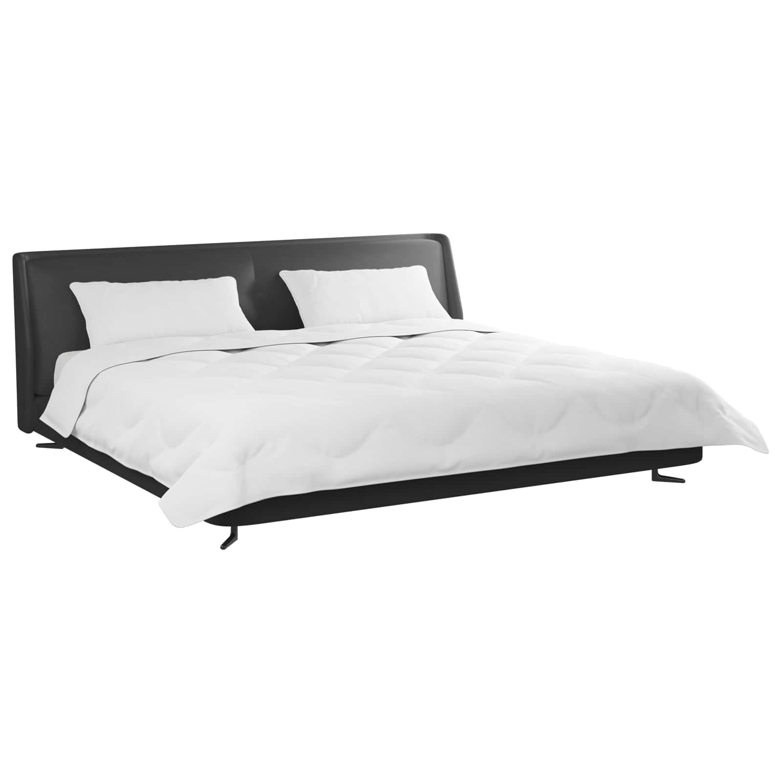 Duvet cu perne cu pernă 3 pcs Alb Microfibră și Pene de Rață GartenMobel Dekor