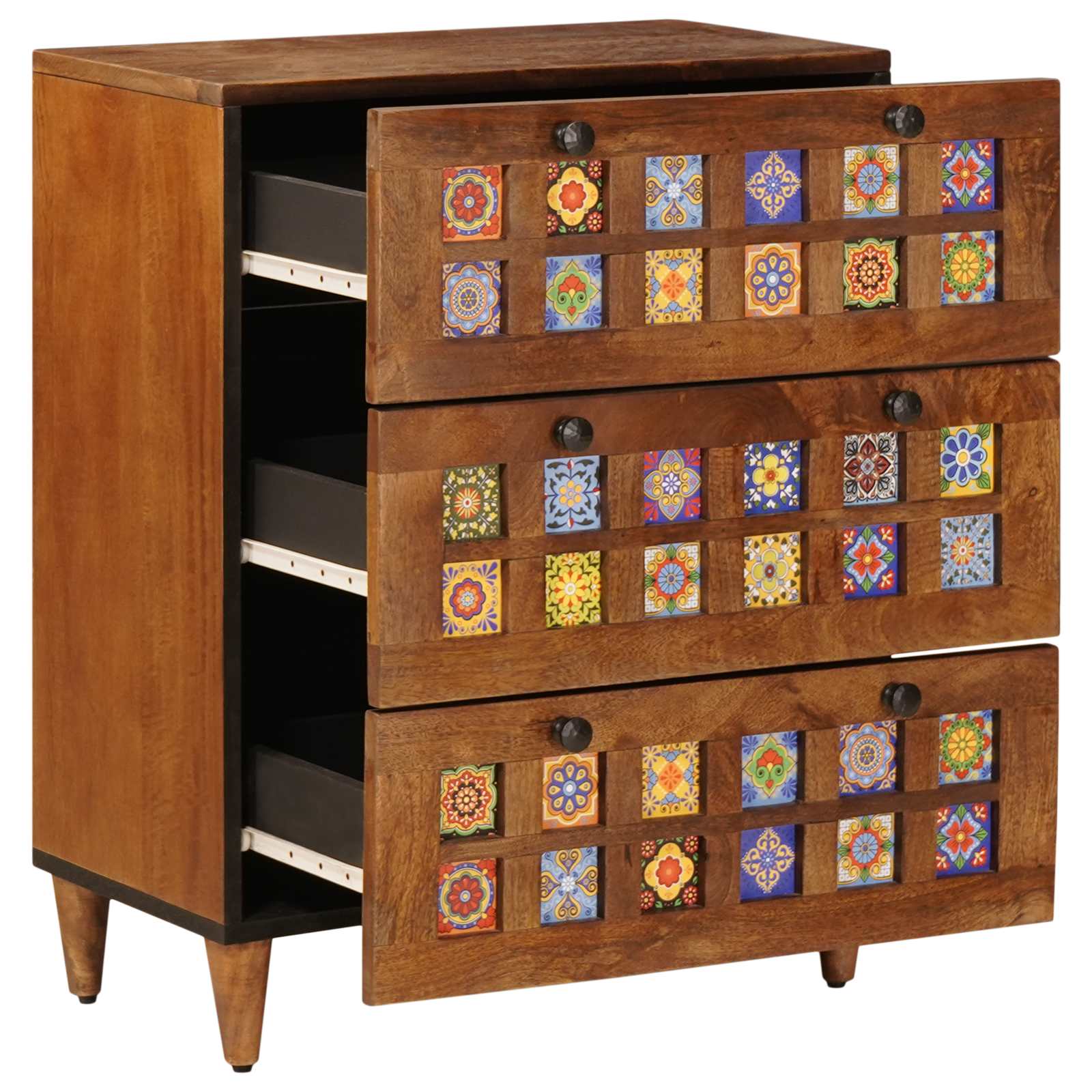 Bufet castan 60 x 33,5 x 75 cm Lemn de mango solid GartenMobel Dekor