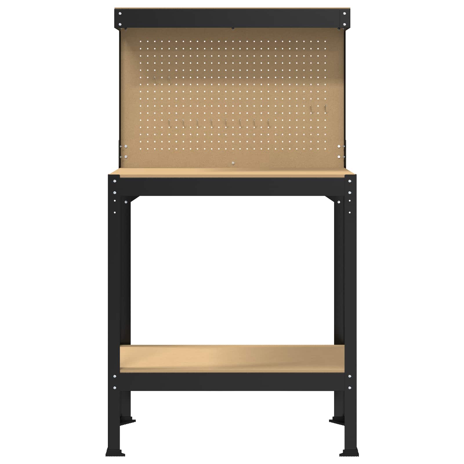 Bănci de lucru cu raft Negru 81 x 41 x 145 cm Lemn compozit GartenMobel Dekor