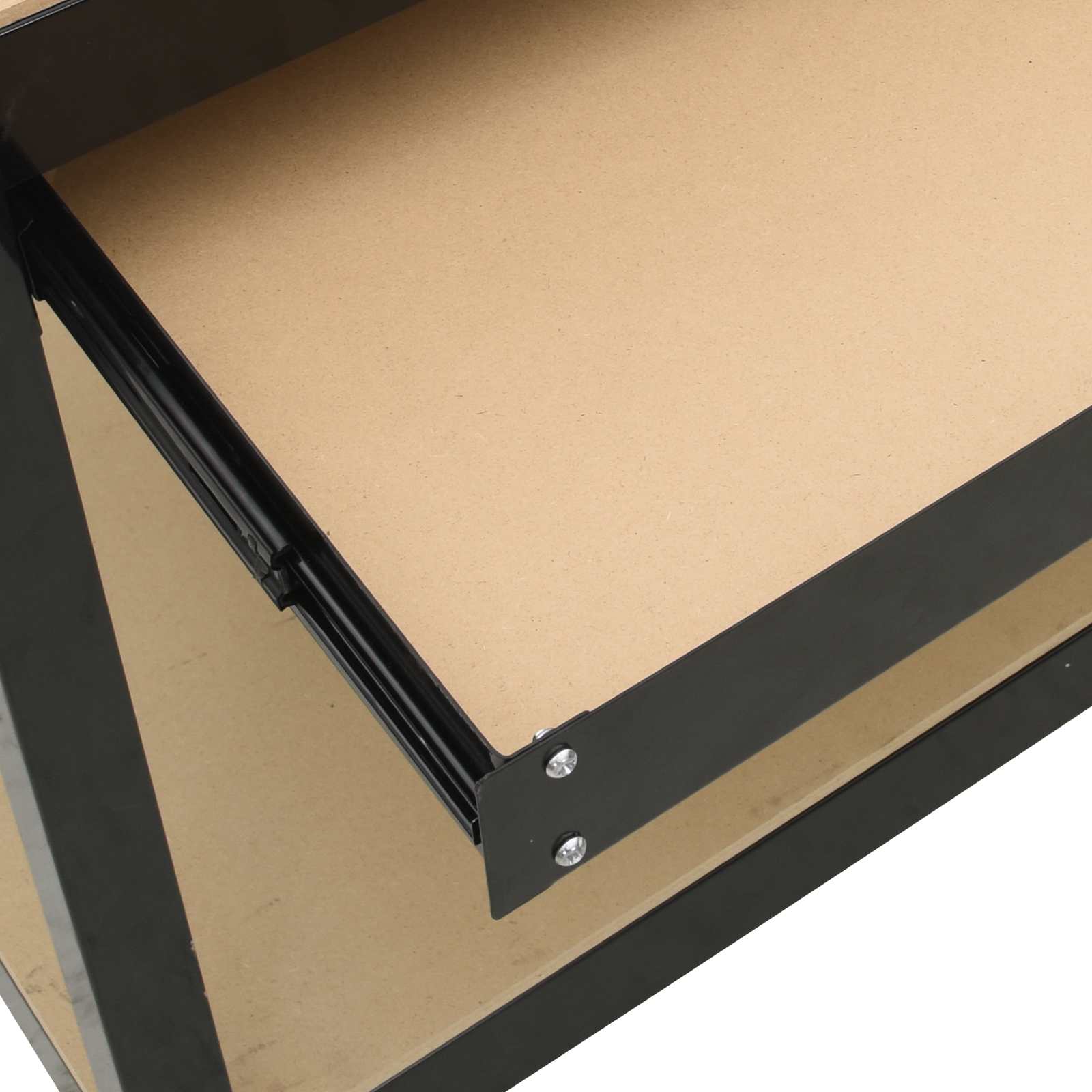 Bănci de lucru cu sertar Negru 81 x 41 x 145 cm Lemn compozit GartenMobel Dekor