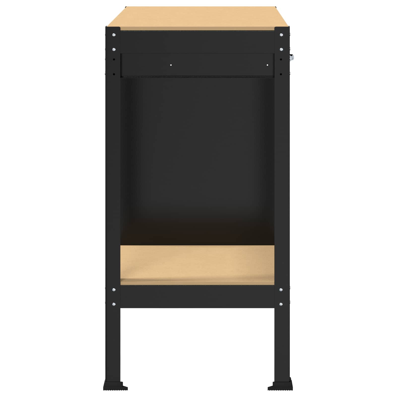 Bănci de lucru cu sertar Negru 81 x 41 x 145 cm Lemn compozit GartenMobel Dekor