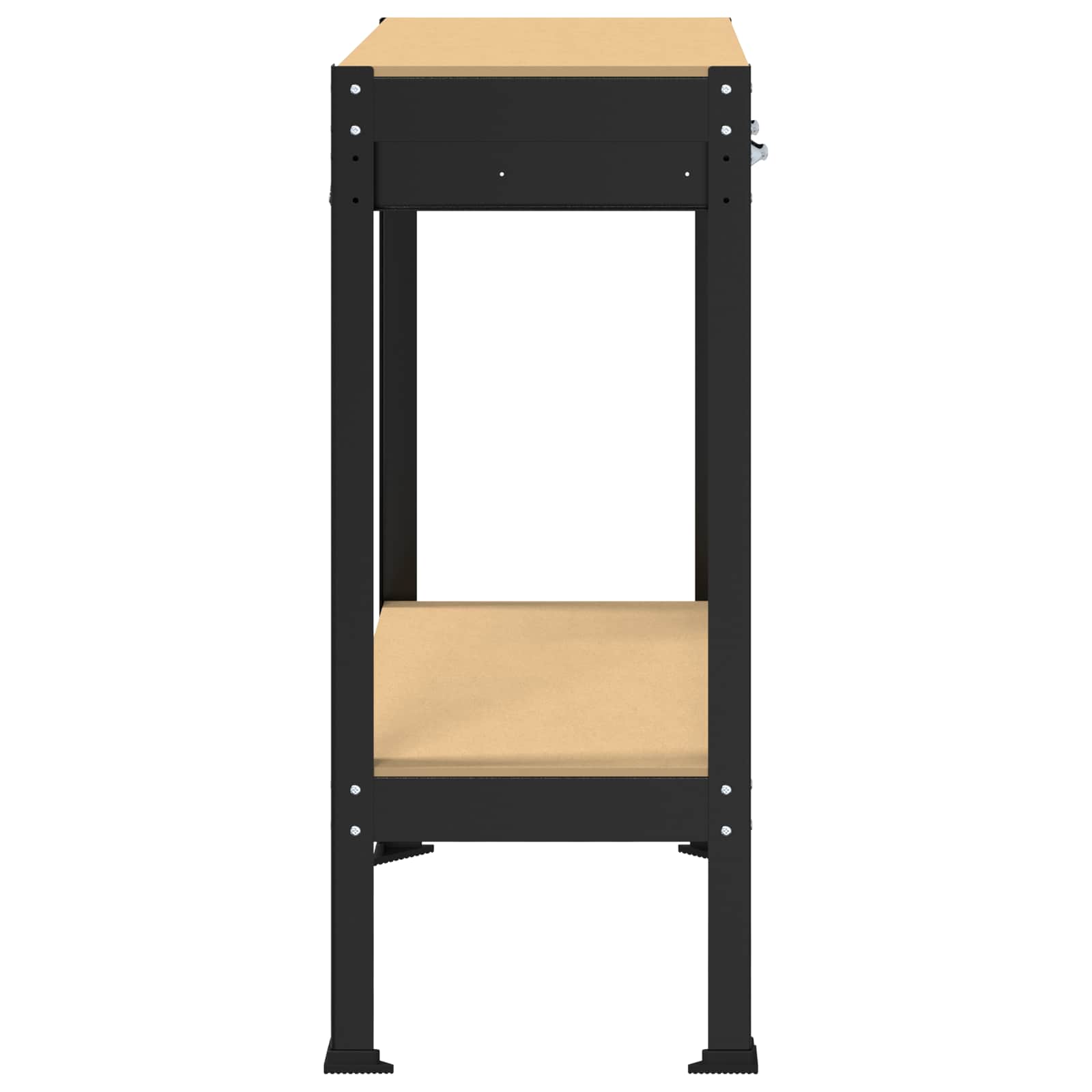 Bănci de lucru cu sertar Negru 81 x 41 x 145 cm Lemn compozit GartenMobel Dekor