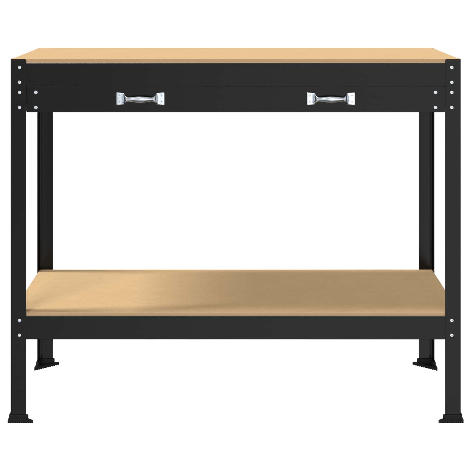 Bănci de lucru cu sertar Negru 81 x 41 x 145 cm Lemn compozit GartenMobel Dekor