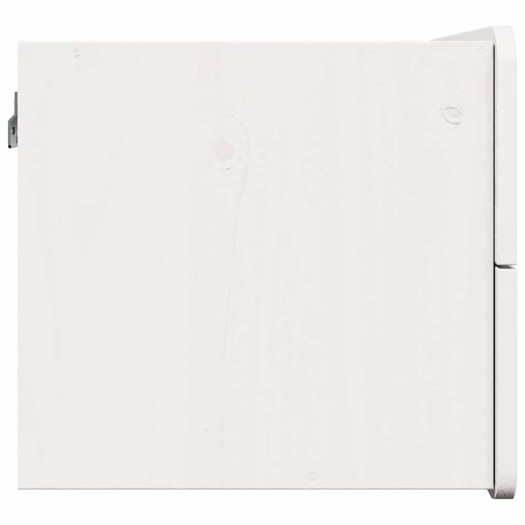 Noptieră cu sertar 2 pcs Alb 39 x 34 x 33 cm Lemn masiv de pin GartenMobel Dekor