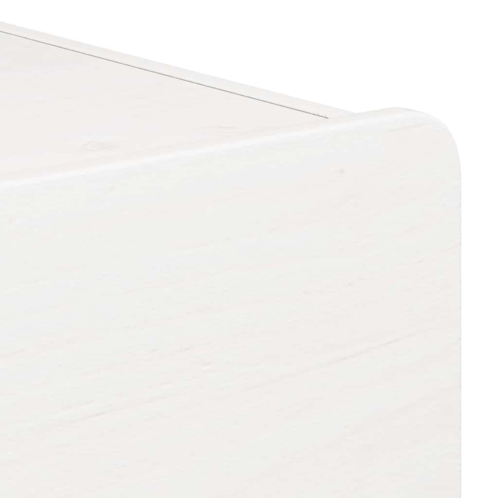 Noptieră cu sertar 2 pcs Alb 39 x 34 x 33 cm Lemn masiv de pin GartenMobel Dekor