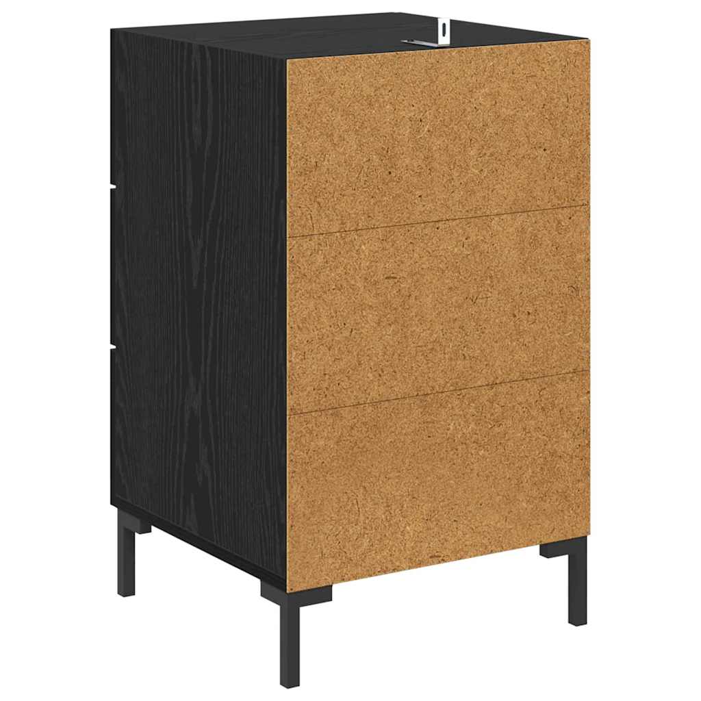 Dulap de noapte Stejar Negru 40 x 40 x 66 cm Lemn compozit GartenMobel Dekor