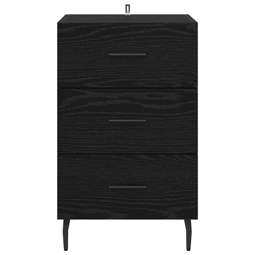 Dulap de noapte Stejar Negru 40 x 40 x 66 cm Lemn compozit GartenMobel Dekor