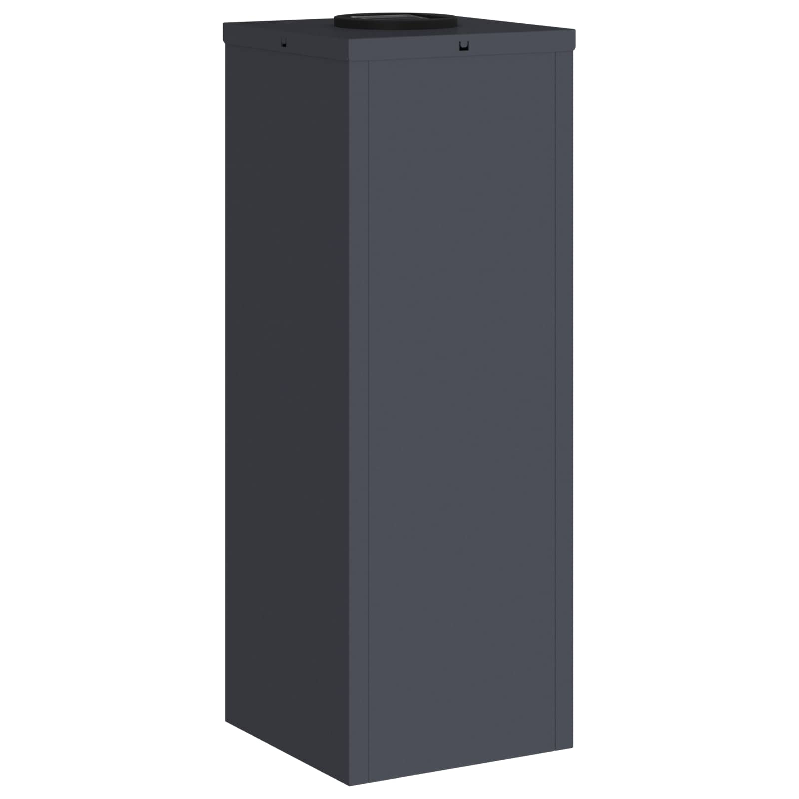 Lampa de parcurs LED solar 2 pcs Antracit Oțel laminat la rece GartenMobel Dekor