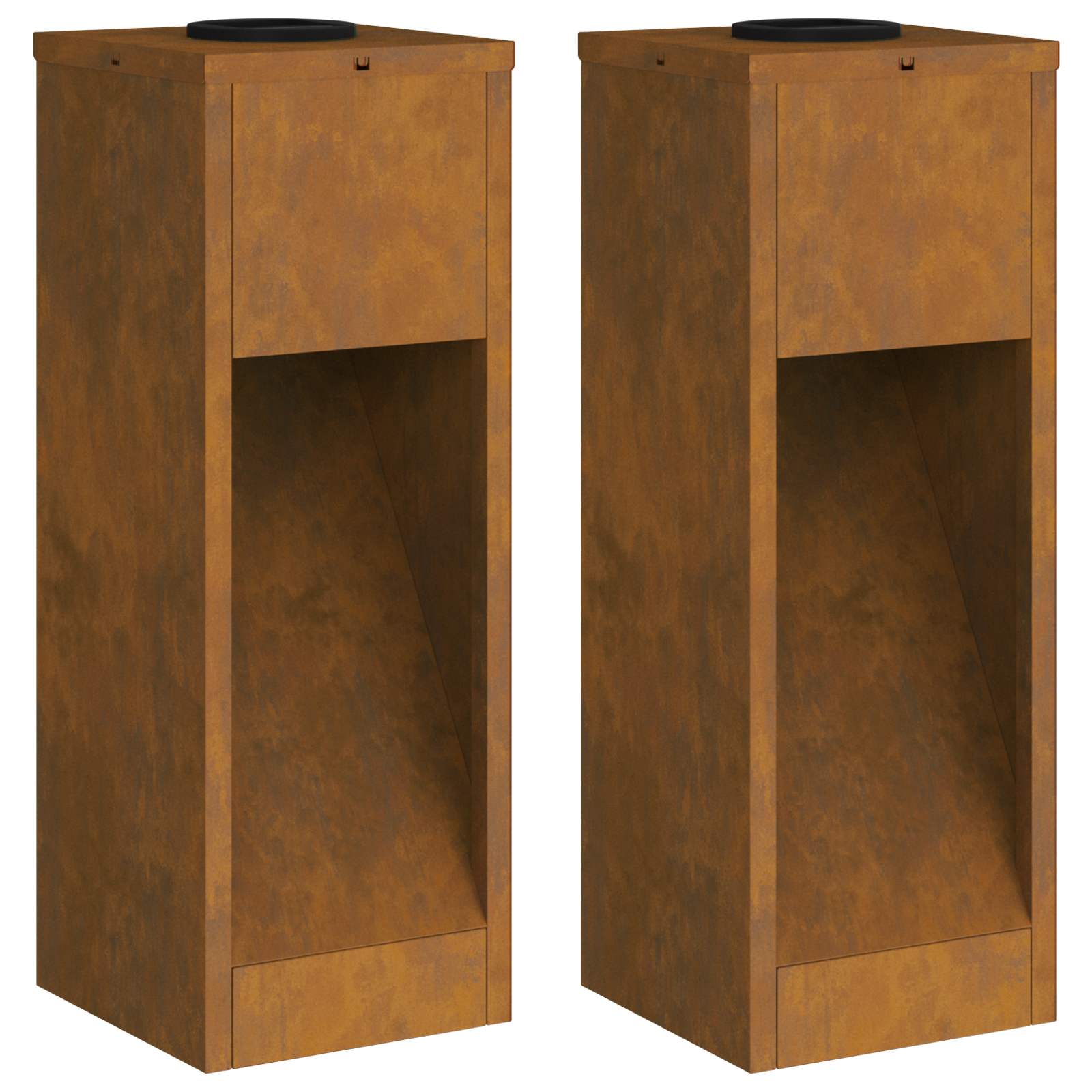 Lampa de parcurs LED solar 2 pcs Galvanizat Galvanizat GartenMobel Dekor