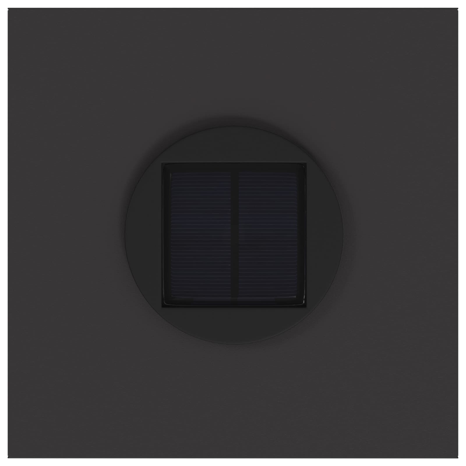 Lampa de parcurs LED solar 2 pcs Negru Oțel laminat la rece GartenMobel Dekor