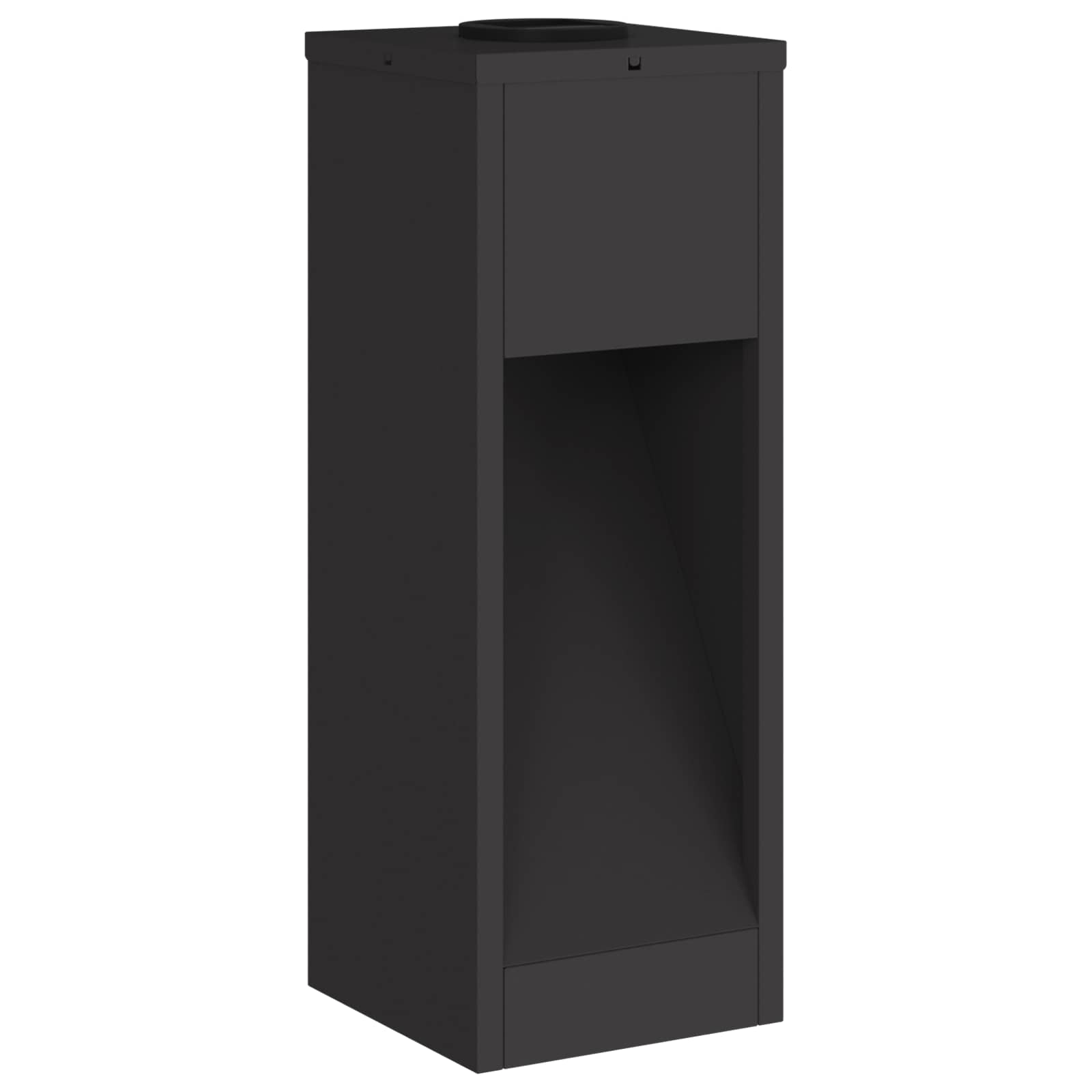 Lampa de parcurs LED solar 2 pcs Negru Oțel laminat la rece GartenMobel Dekor