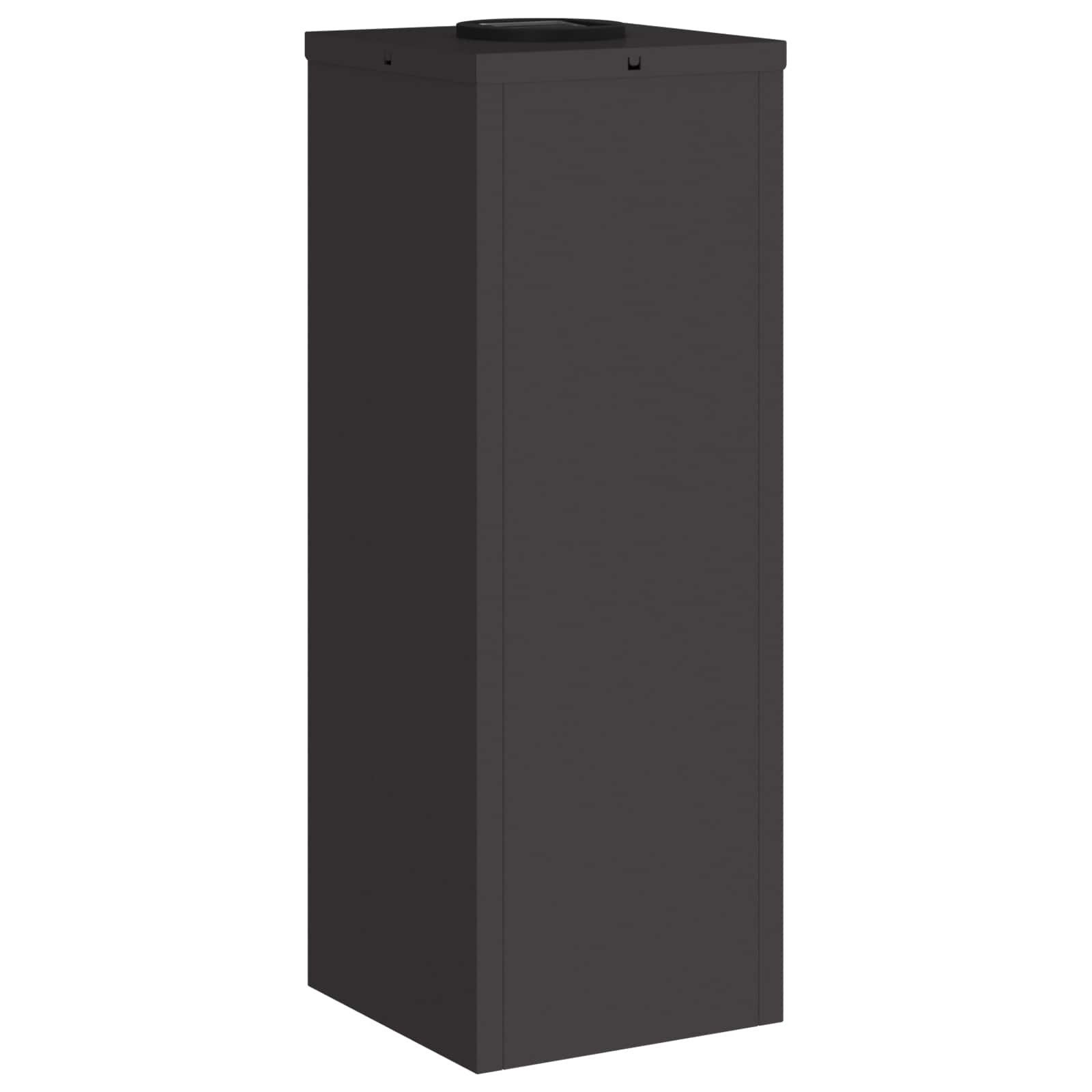 Lampa de parcurs LED solar 2 pcs Negru Oțel laminat la rece GartenMobel Dekor