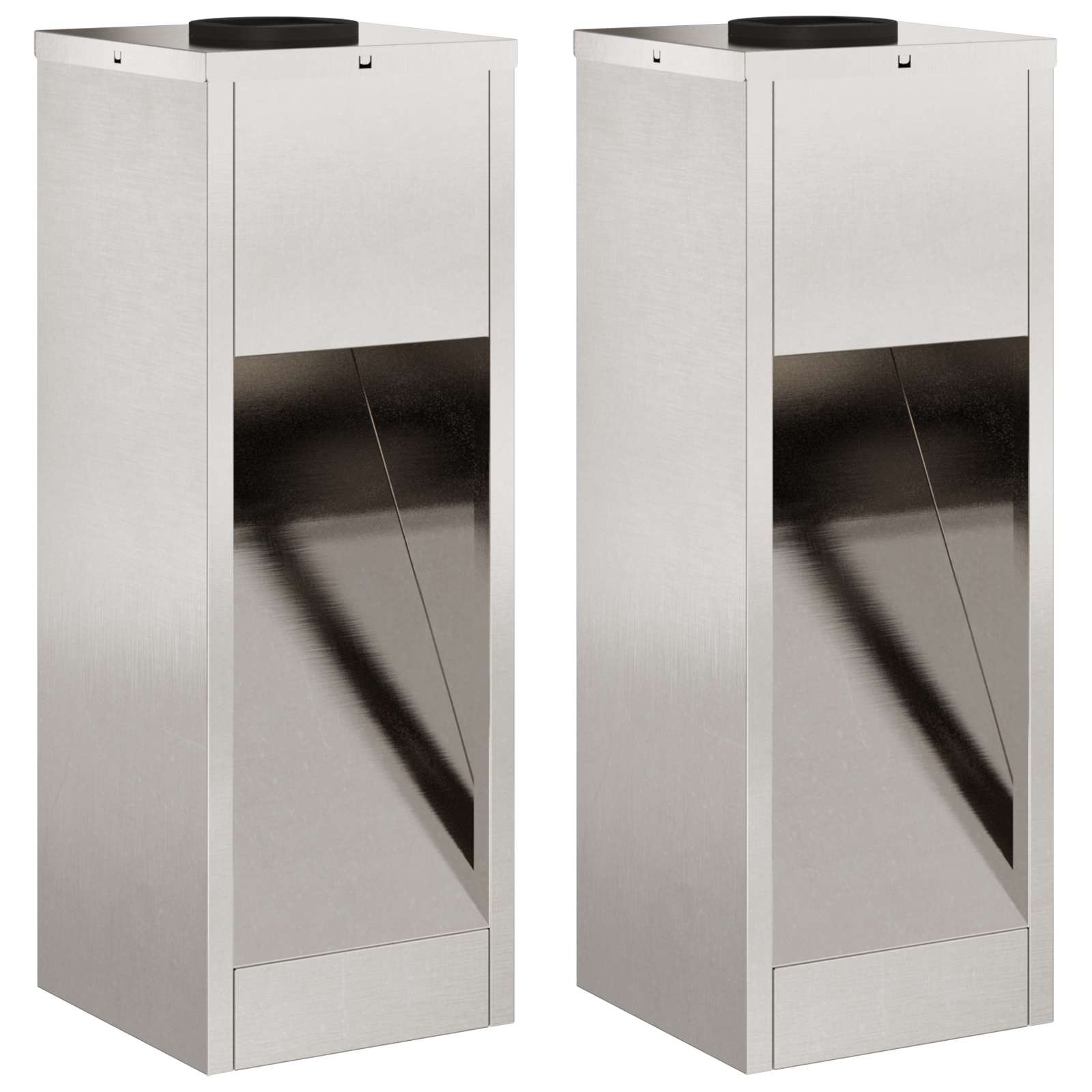 Lampa de parcurs LED solar 2 pcs Oţel inoxidabil GartenMobel Dekor