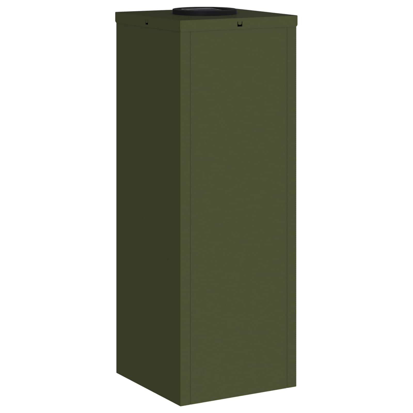 Lampa de parcurs LED solar 2 pcs Verde măsliniu GartenMobel Dekor