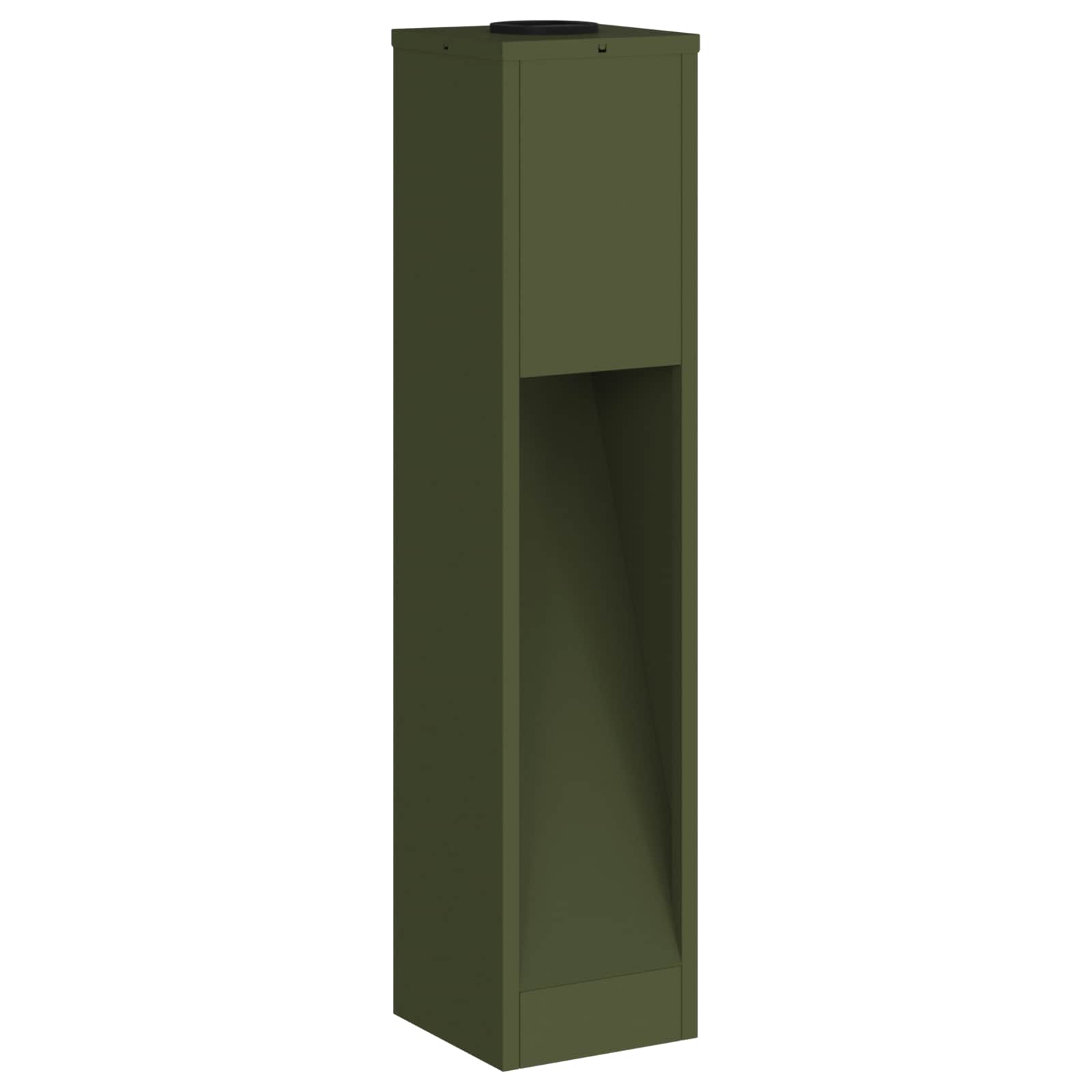 Lampa de parcurs LED solar 2 pcs Verde măsliniu GartenMobel Dekor