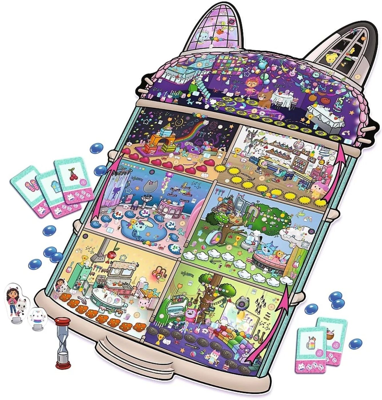 TREFL GABBYS DOLLHOUSE JOC DE SOCIETATE DETECTIVUL MEOW SuperHeroes ToysZone