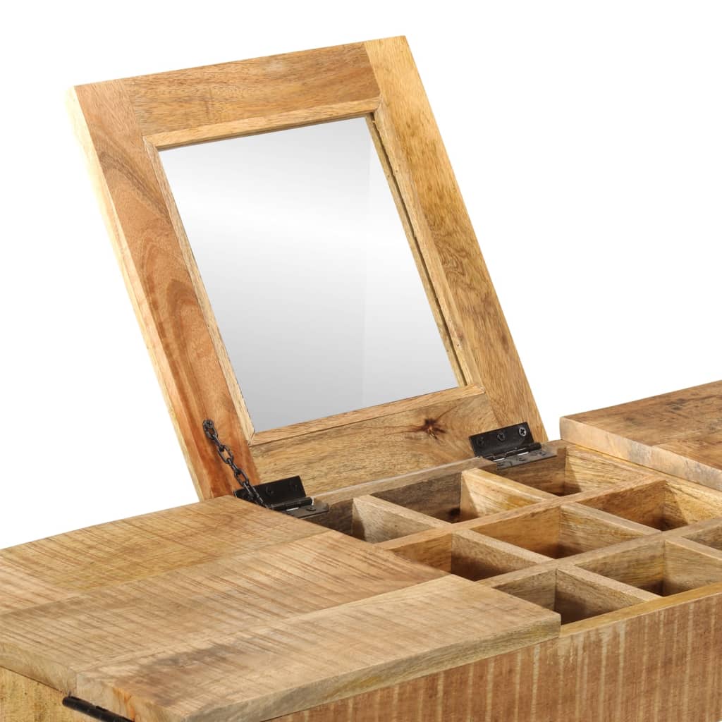 Masă de toaletă, 105x35x75 cm, lemn masiv mango brut și fier GartenMobel Dekor