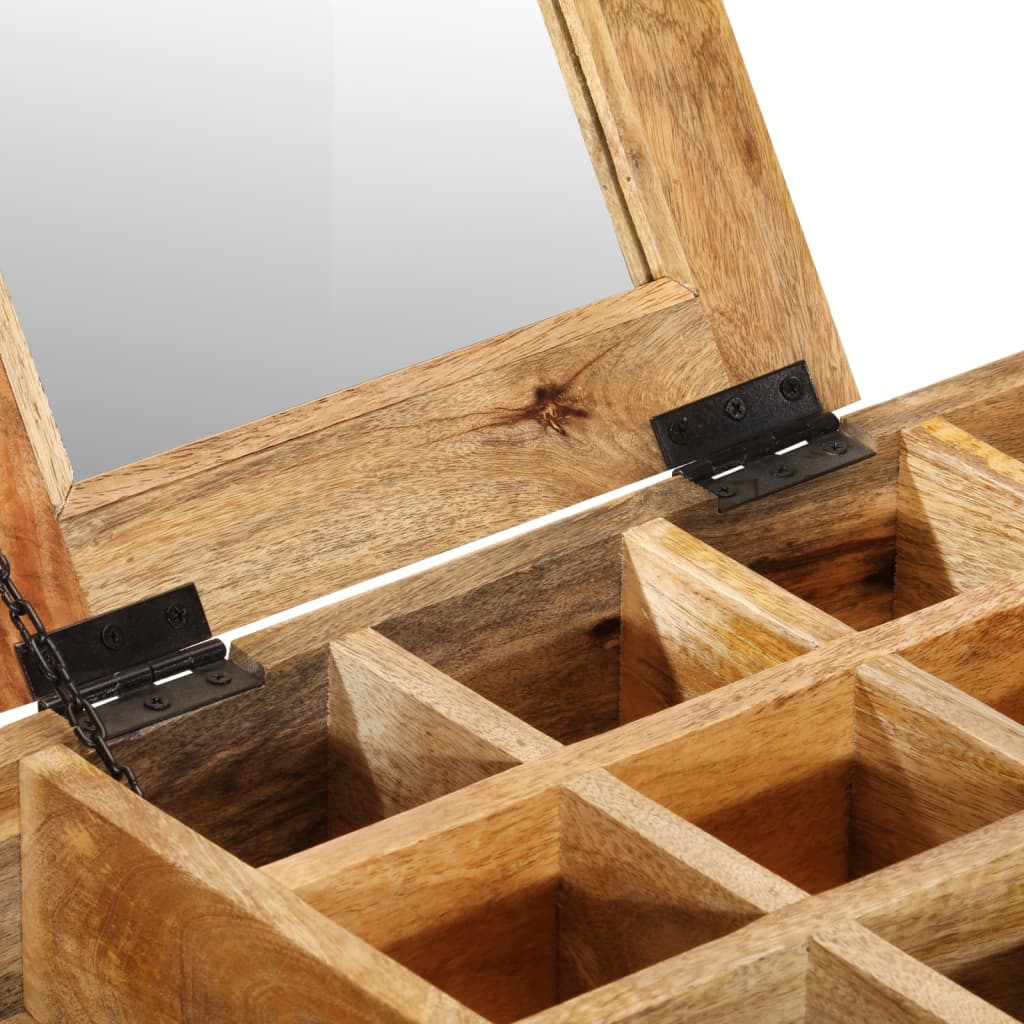 Masă de toaletă, 105x35x75 cm, lemn masiv mango brut și fier GartenMobel Dekor