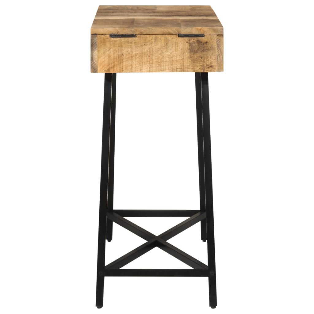 Masă de toaletă, 105x35x75 cm, lemn masiv mango brut și fier GartenMobel Dekor