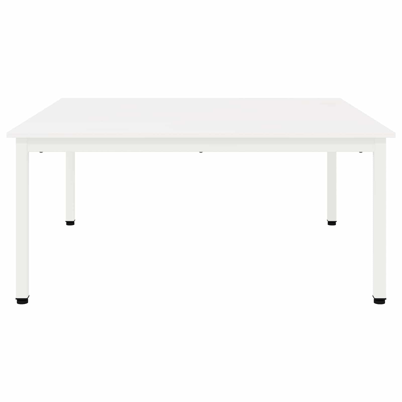 Masă de cafea Alb 100 x 100 x 45 cm Lemn de pin masiv GartenMobel Dekor