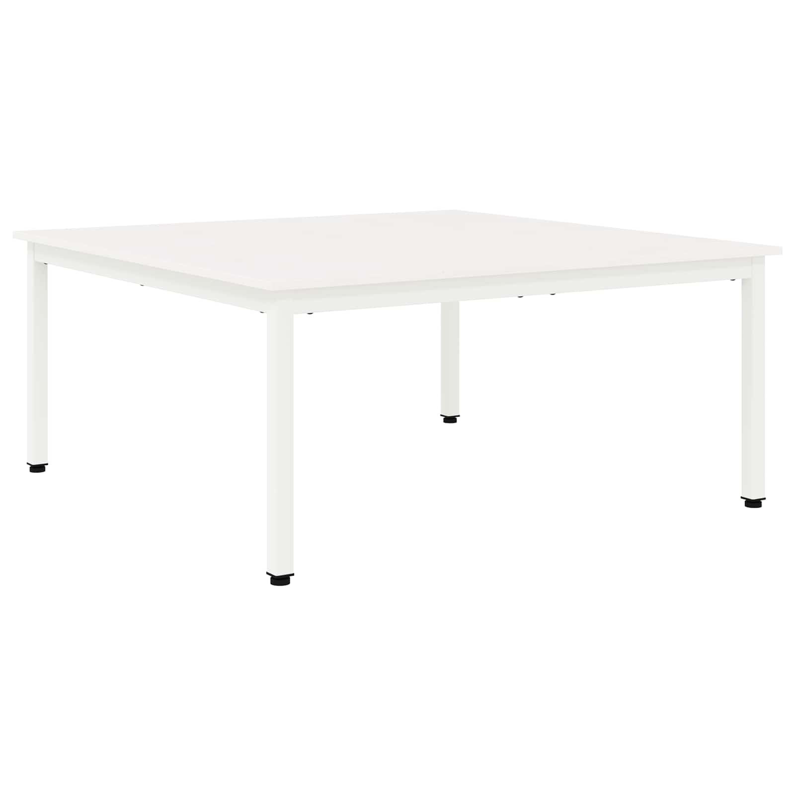 Masă de cafea Alb 100 x 100 x 45 cm Lemn de pin masiv GartenMobel Dekor