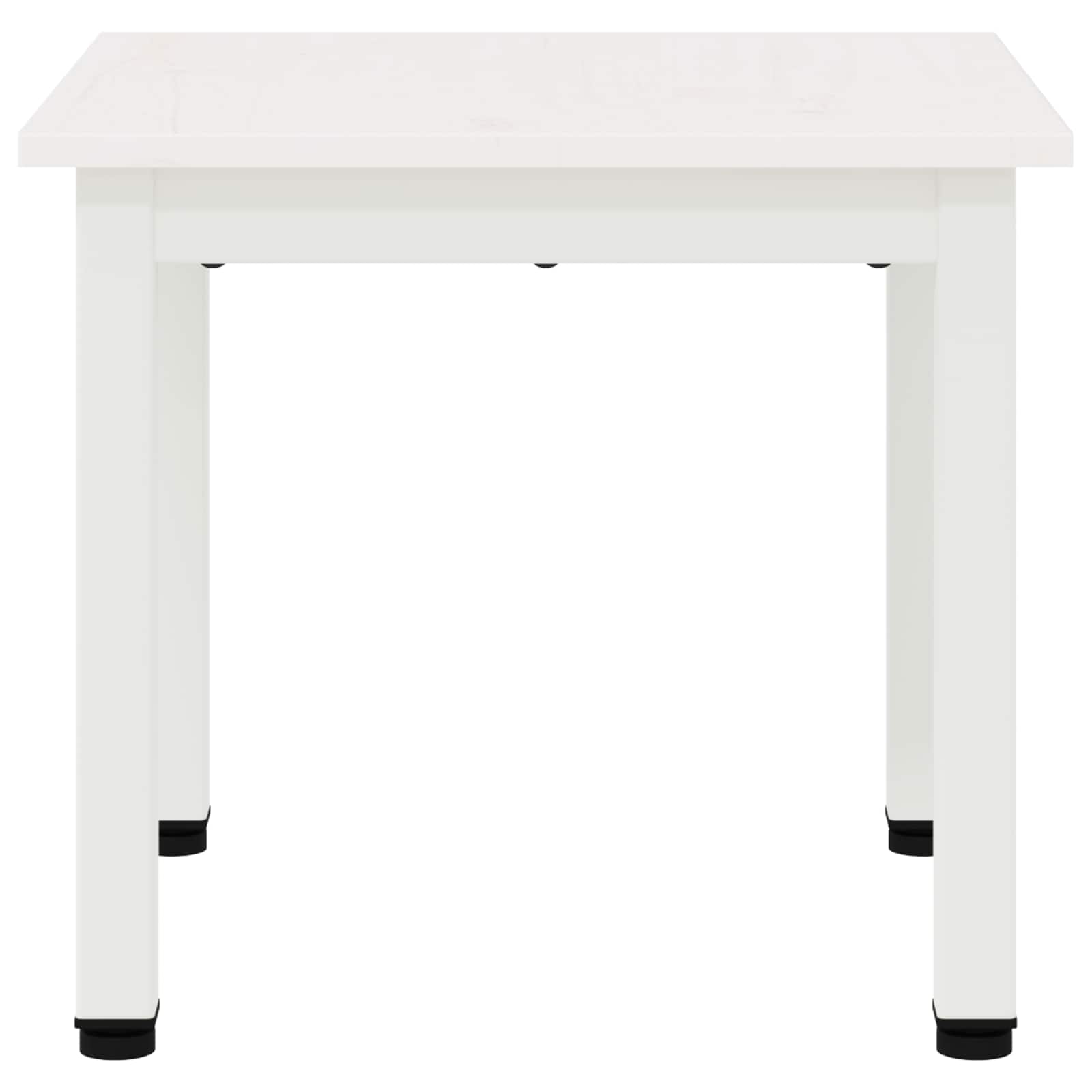 Masă de cafea Alb 40 x 40 x 36 cm Lemn de pin masiv GartenMobel Dekor